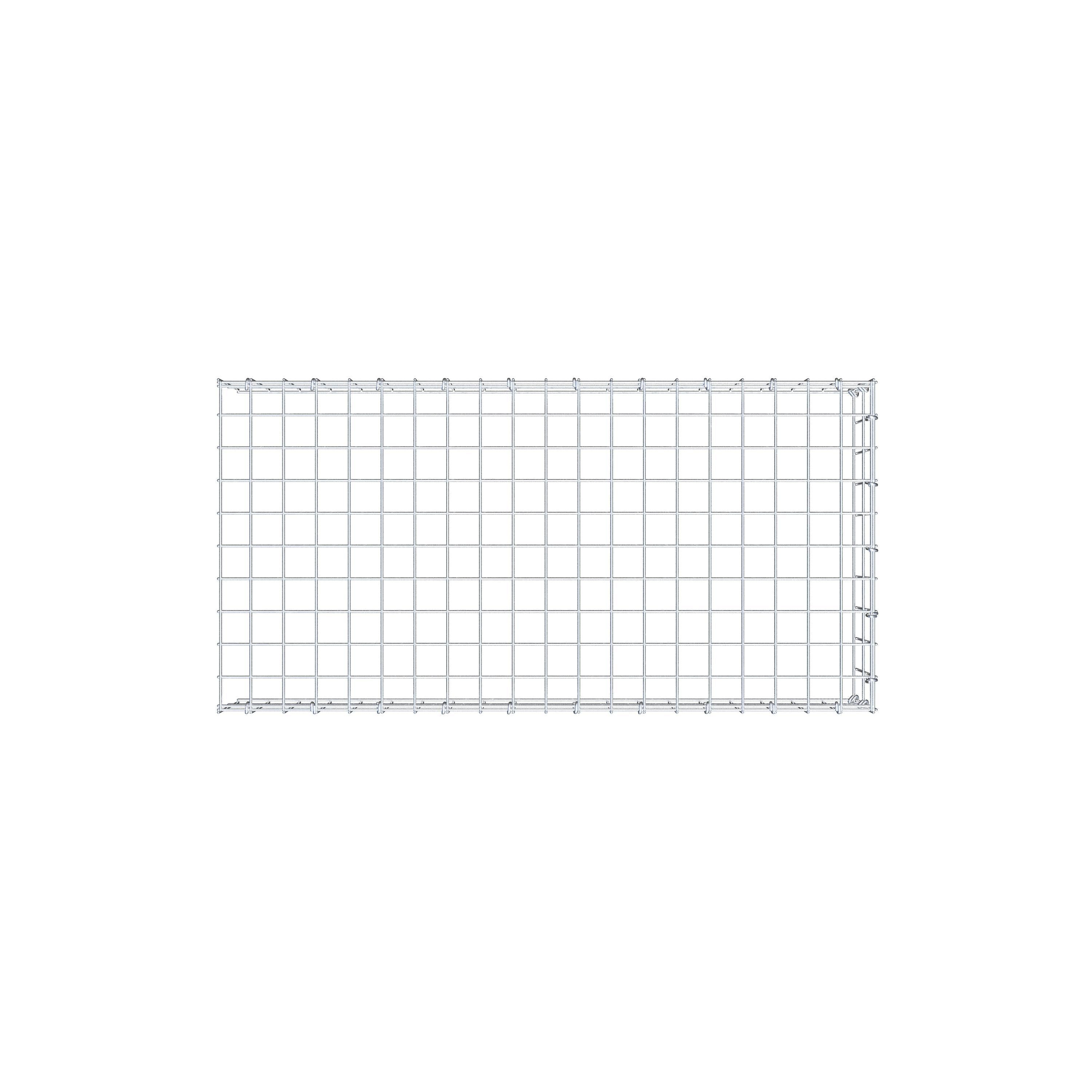 Type 4 oplegkorf 100 cm x 20 cm x 50 cm (L x H x D), maaswijdte 5 cm x 10 cm, C-ring