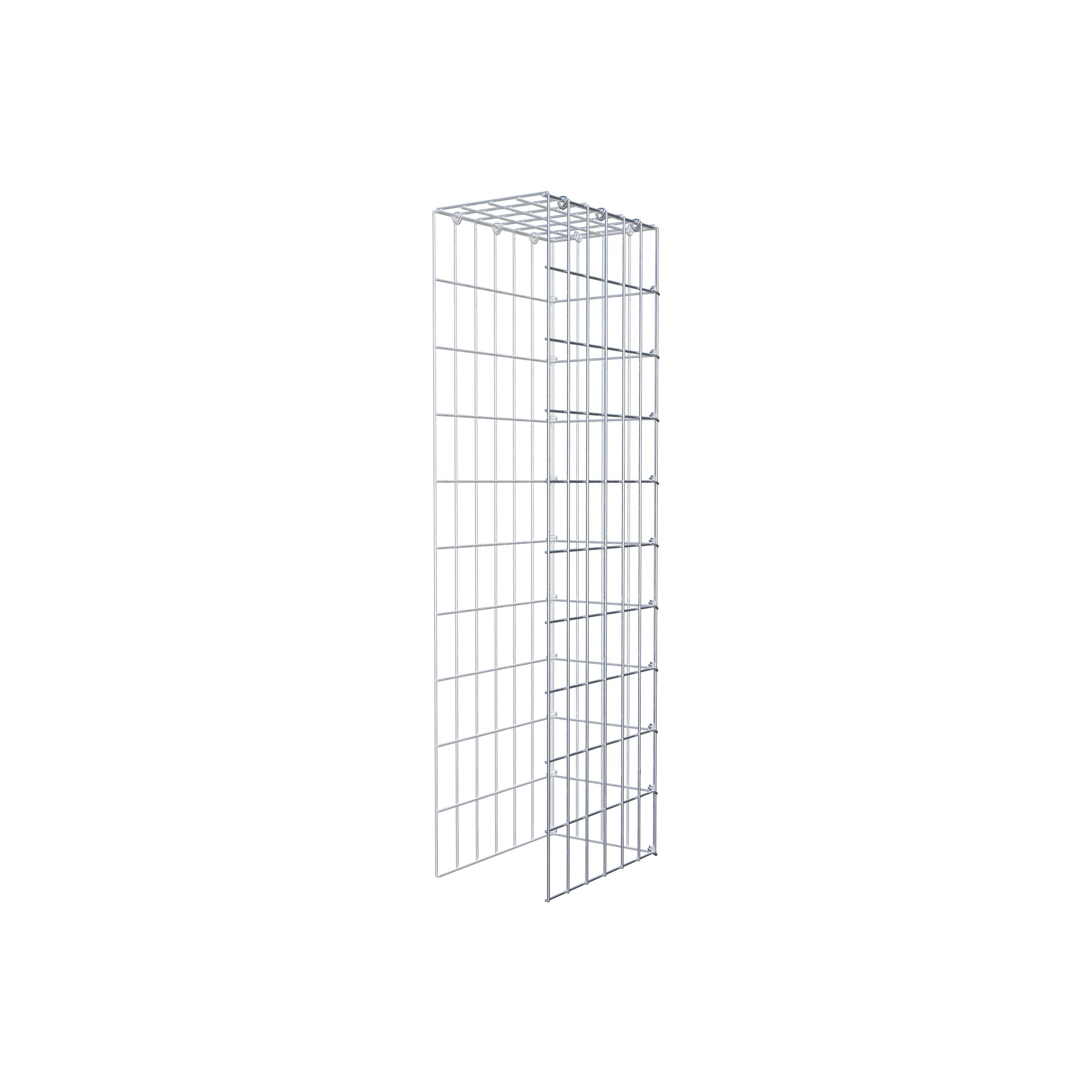 Fourche rapportée type 4 100 cm x 30 cm x 20 cm (L x H x P), mailles 5 cm x 10 cm, anneau C
