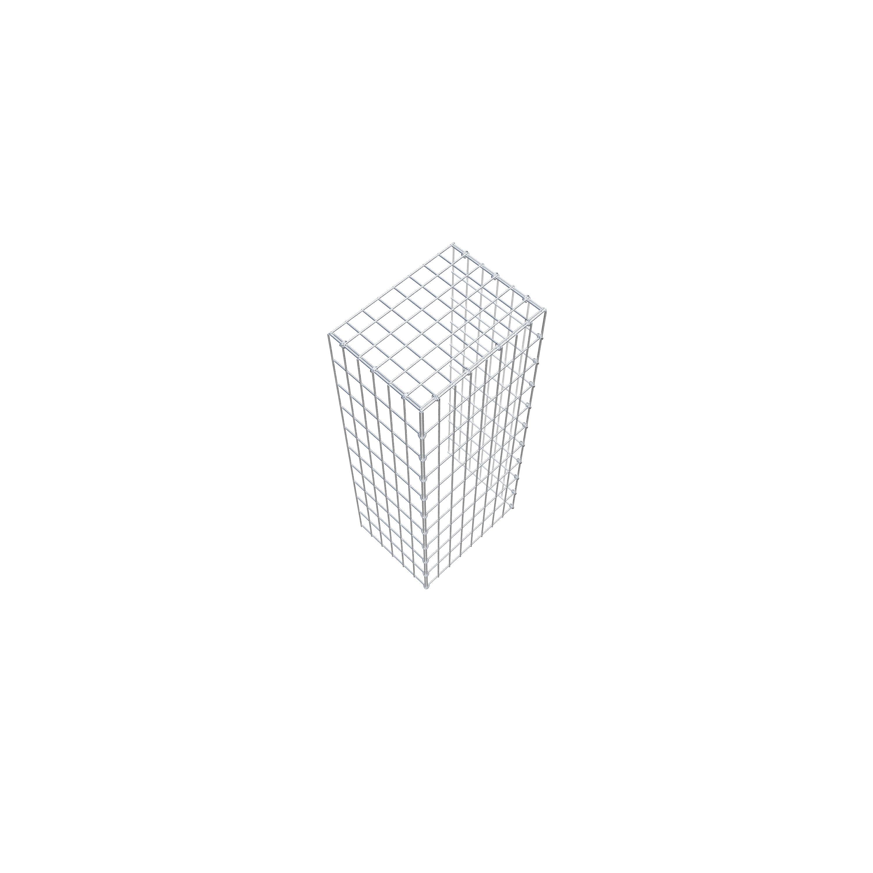 Gabião Tipo 4 100 cm x 30 cm x 40 cm (C x A x P), malhagem 5 cm x 10 cm, anel C