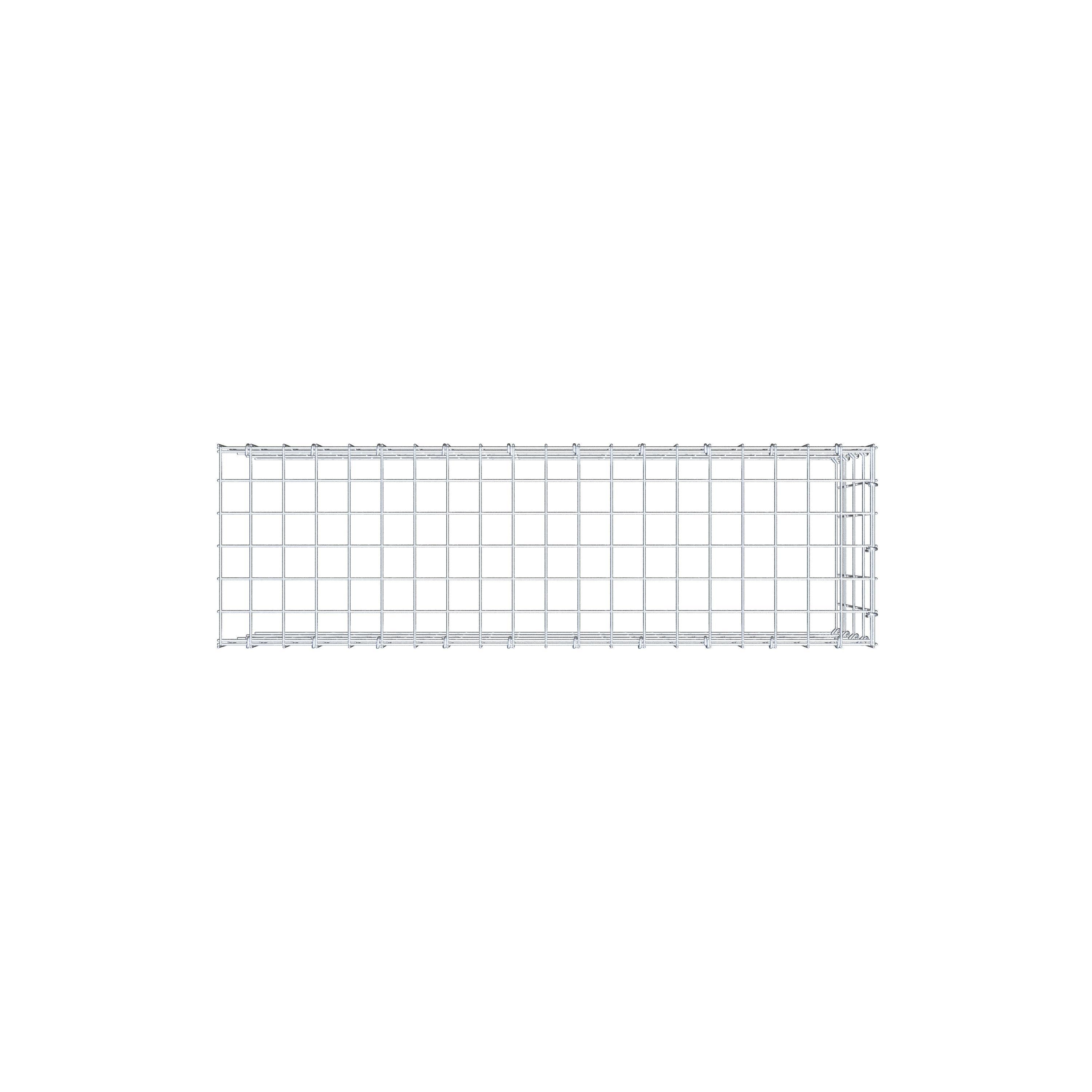Gabbione aggiuntivo tipo 4 100 cm x 40 cm x 30 cm (L x H x P), maglia 5 cm x 10 cm, anello a C