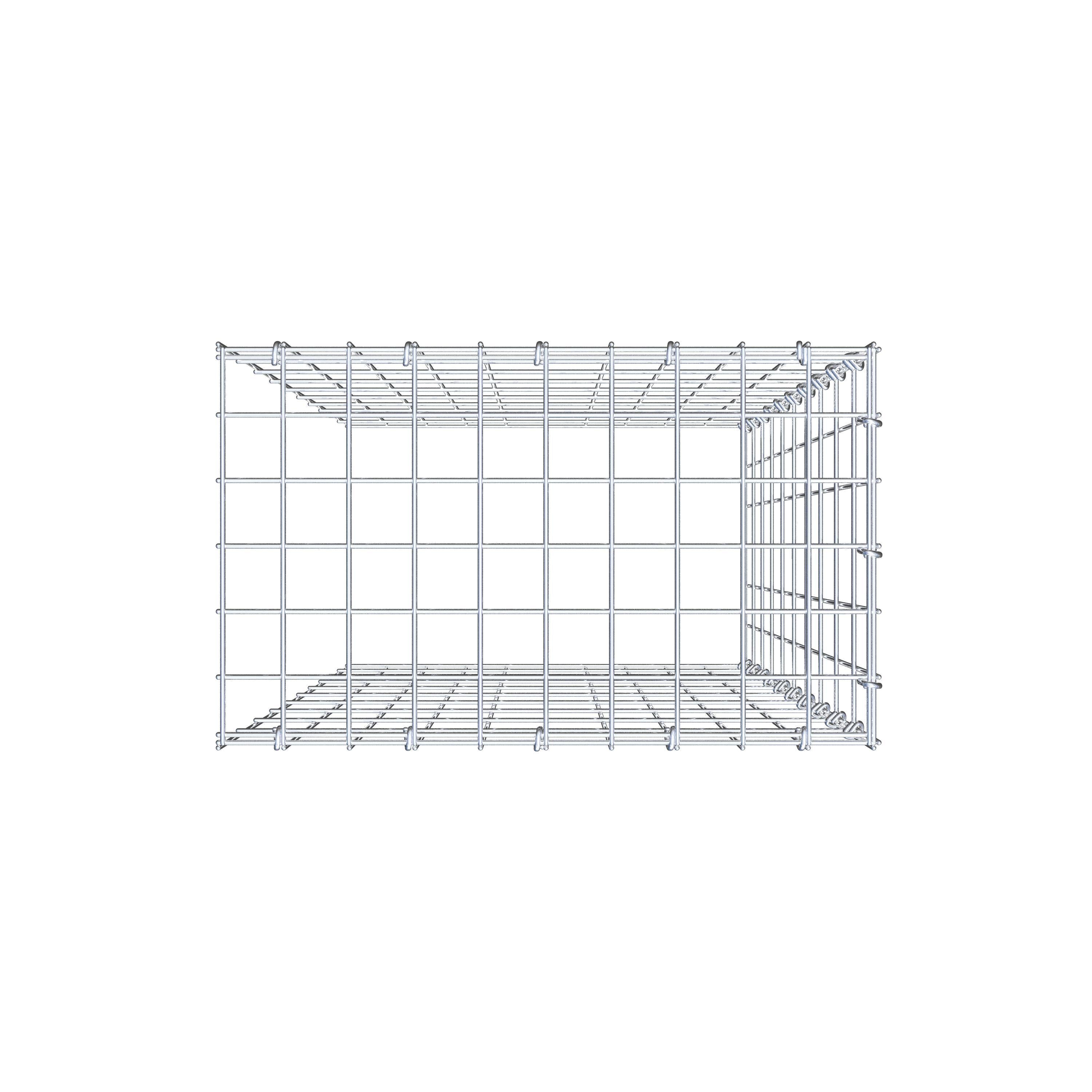 Gabião Tipo 4 100 cm x 50 cm x 30 cm (C x A x P), malhagem 5 cm x 10 cm, anel C