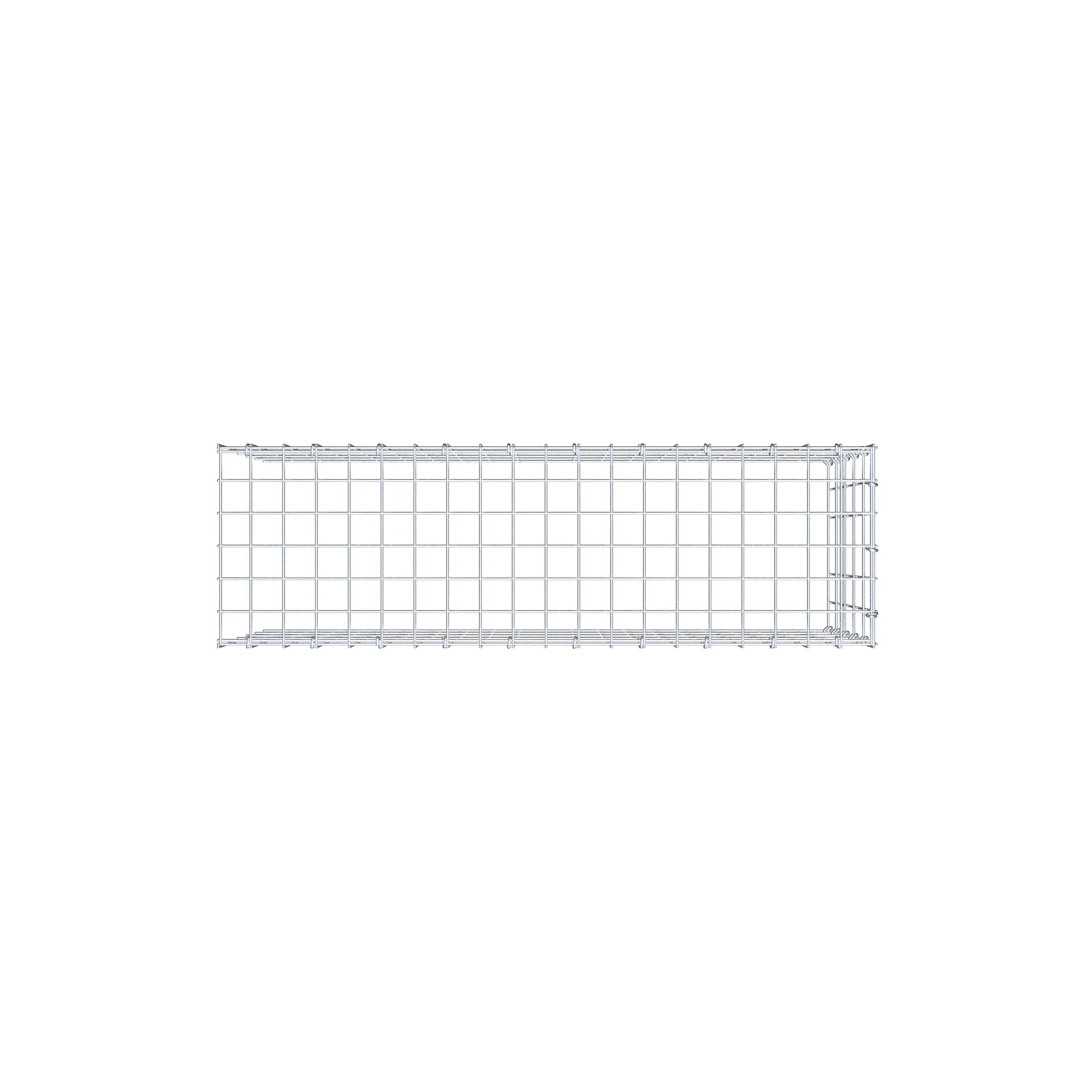 Gabião Tipo 4 100 cm x 50 cm x 30 cm (C x A x P), malhagem 5 cm x 10 cm, anel C