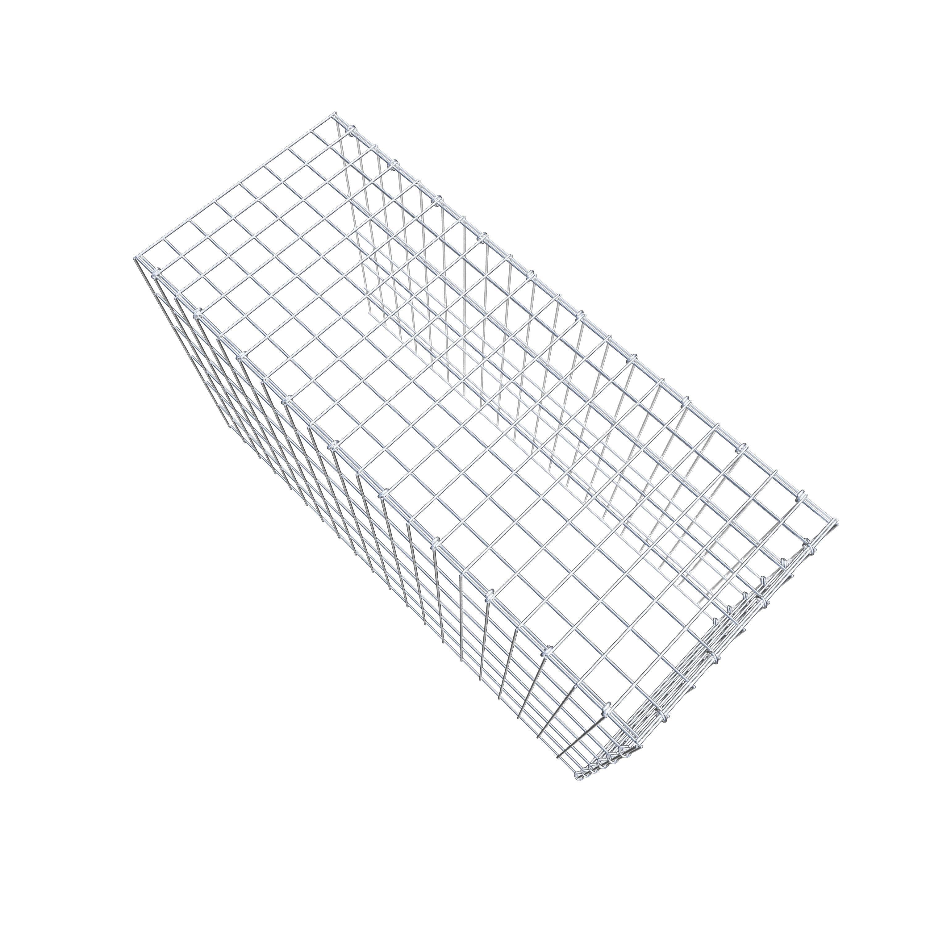 Mounted gabion type 4 100 cm x 60 cm x 40 cm (L x H x D), mesh size 5 cm x 10 cm, C-ring