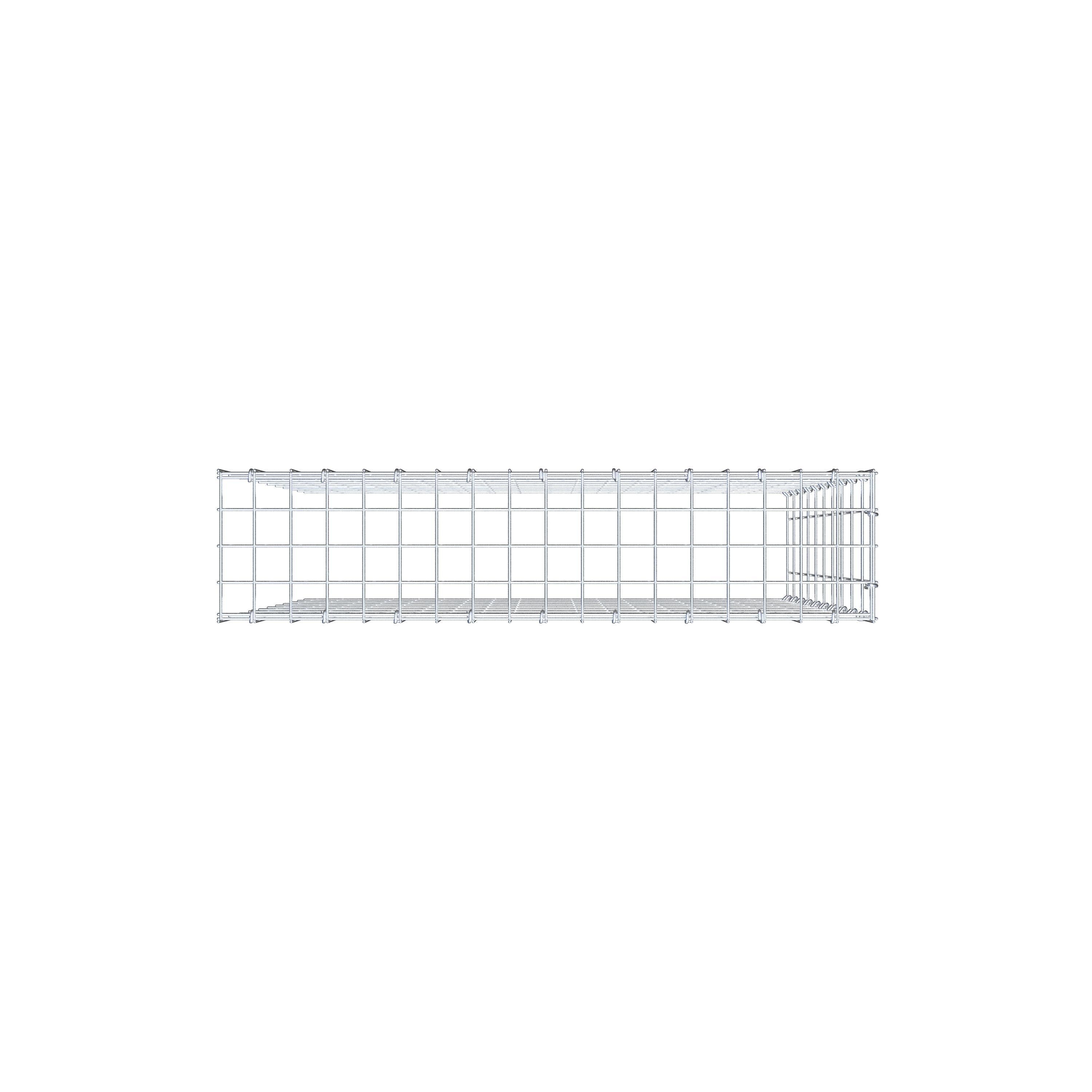 Gabião Tipo 4 100 cm x 90 cm x 20 cm (C x A x P), malhagem 5 cm x 10 cm, anel C