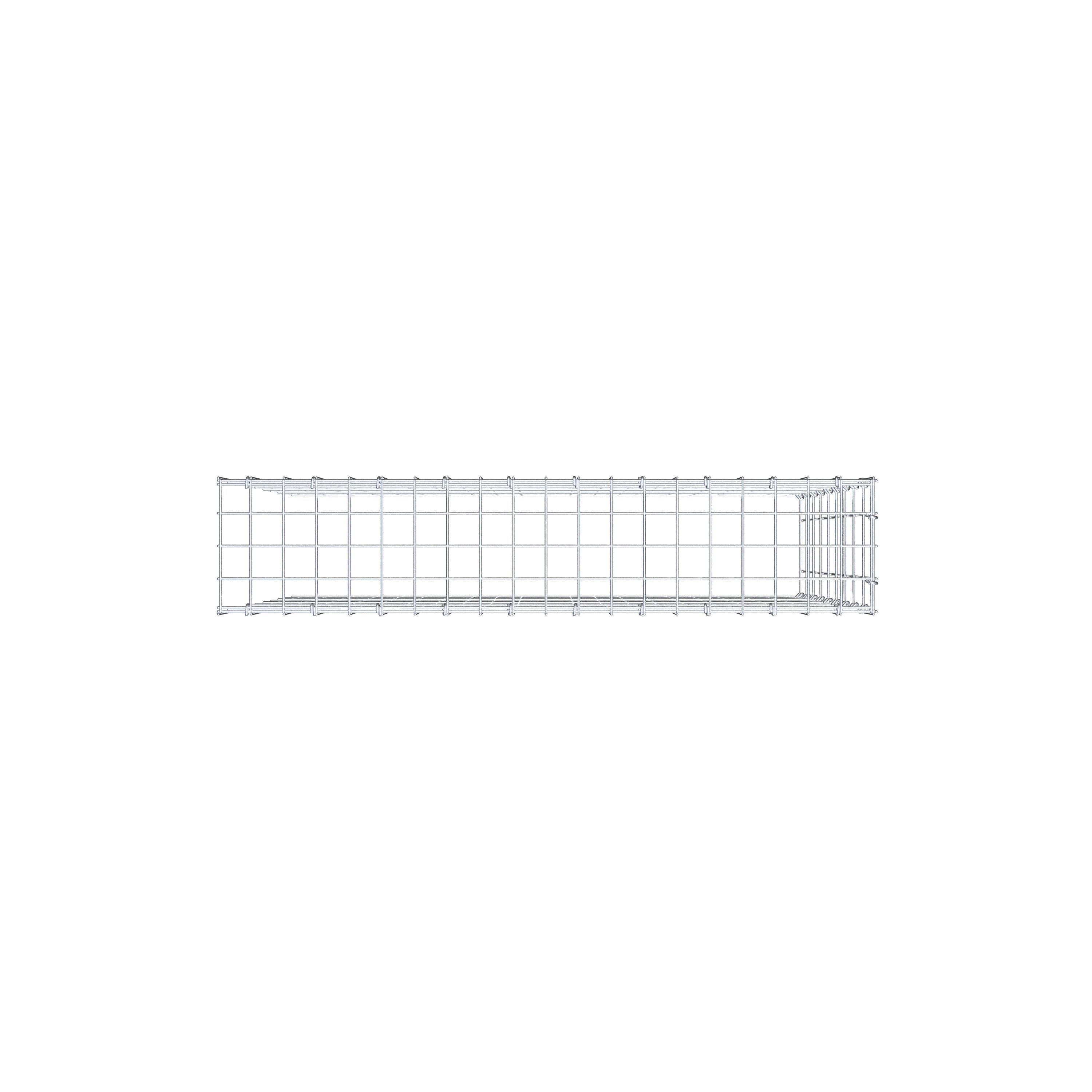 Gabião Tipo 4 100 cm x 90 cm x 20 cm (C x A x P), malhagem 5 cm x 10 cm, anel C