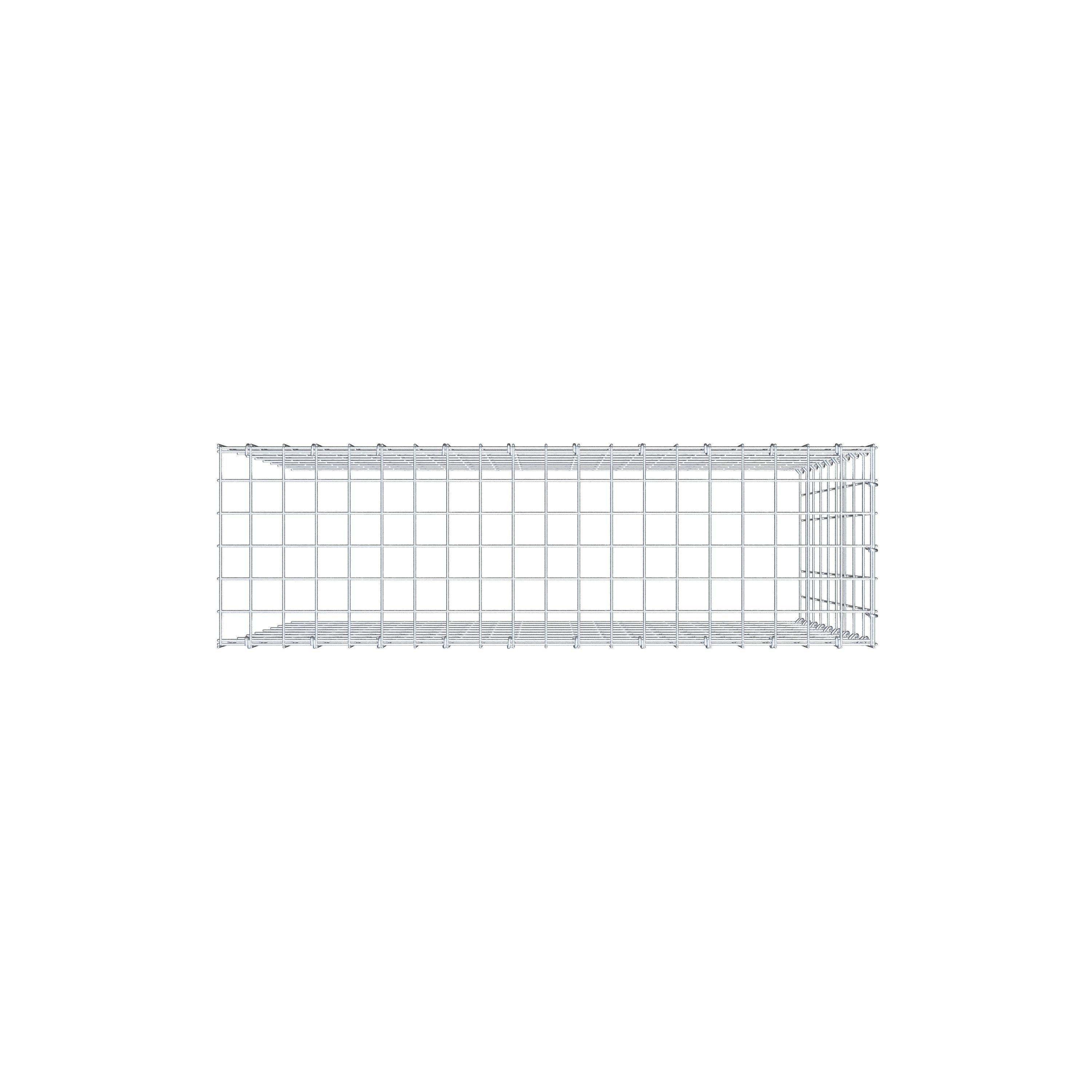 Monteret gabion type 4 100 cm x 90 cm x 30 cm (L x H x D), maskestørrelse 5 cm x 10 cm, C-ring