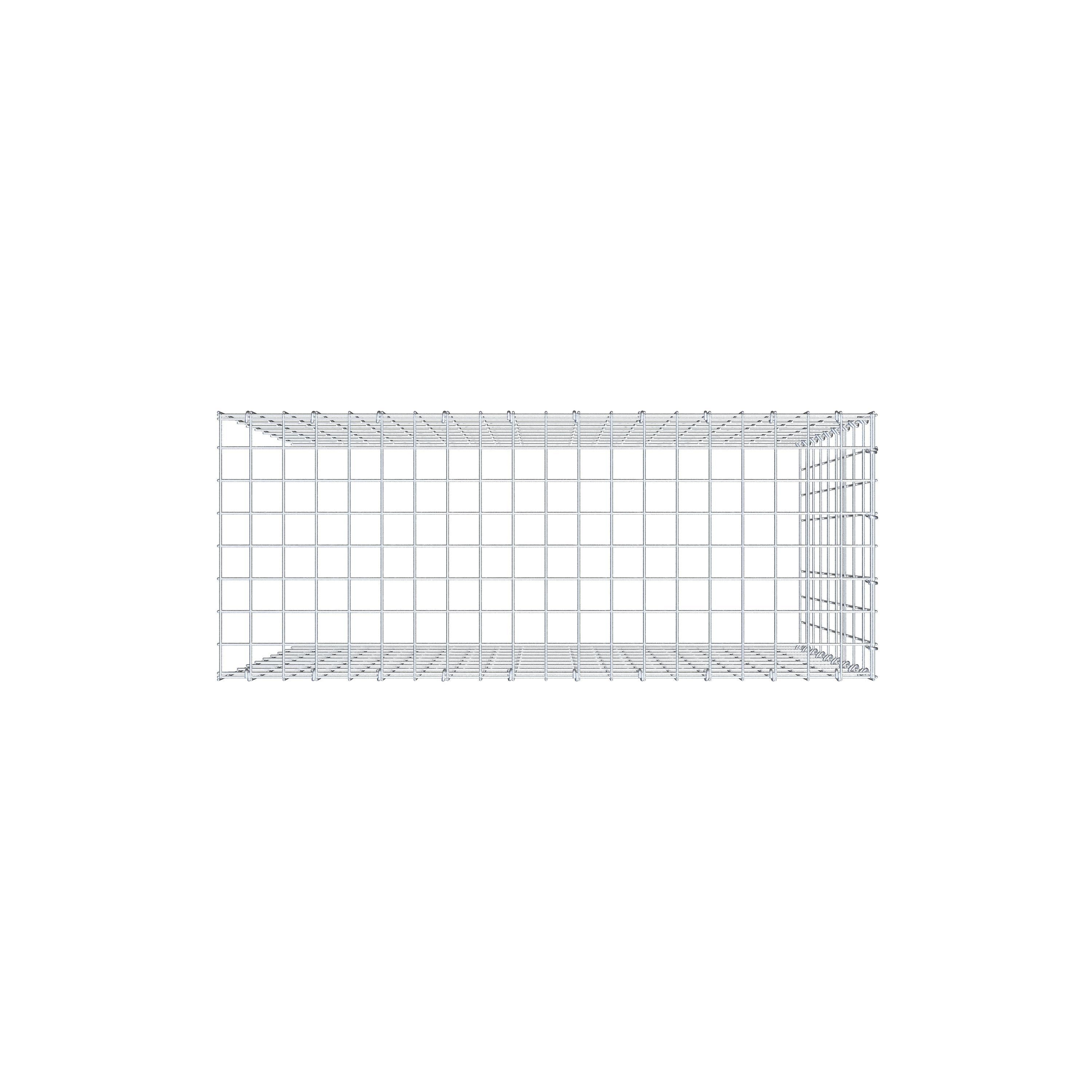 Gabião Tipo 4 100 cm x 90 cm x 40 cm (C x A x P), malhagem 5 cm x 10 cm, anel C