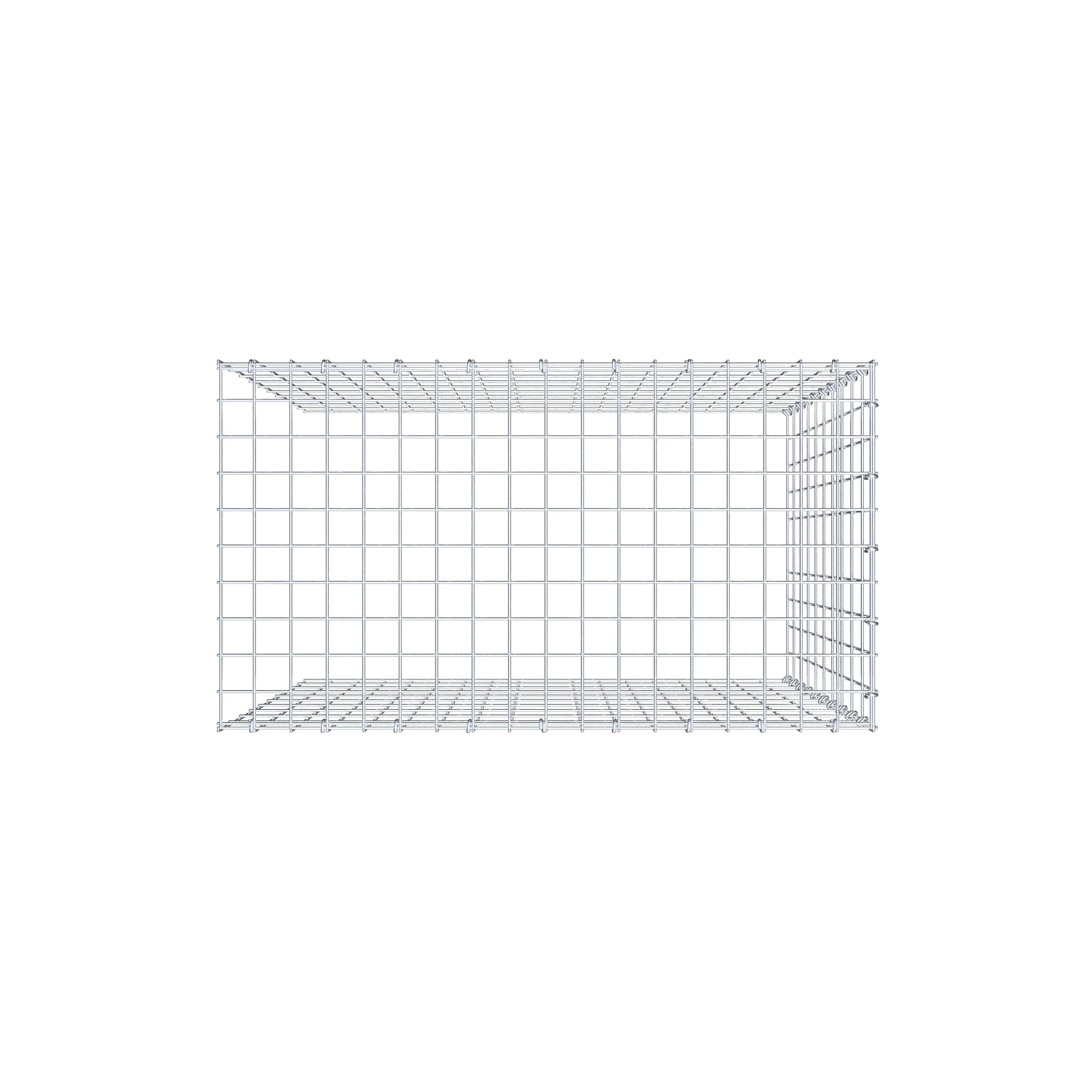 Gabião Tipo 4 100 cm x 90 cm x 50 cm (C x A x P), malhagem 5 cm x 10 cm, anel C