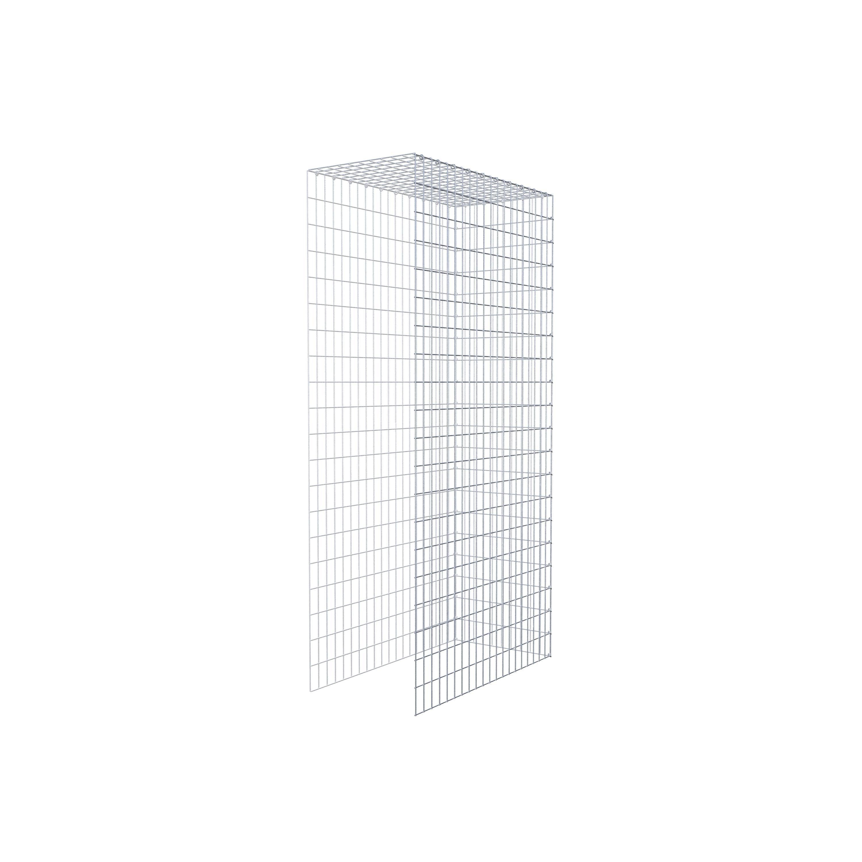 Fourche rapportée type 4 200 cm x 100 cm x 50 cm (L x H x P), mailles 5 cm x 10 cm, anneau en C