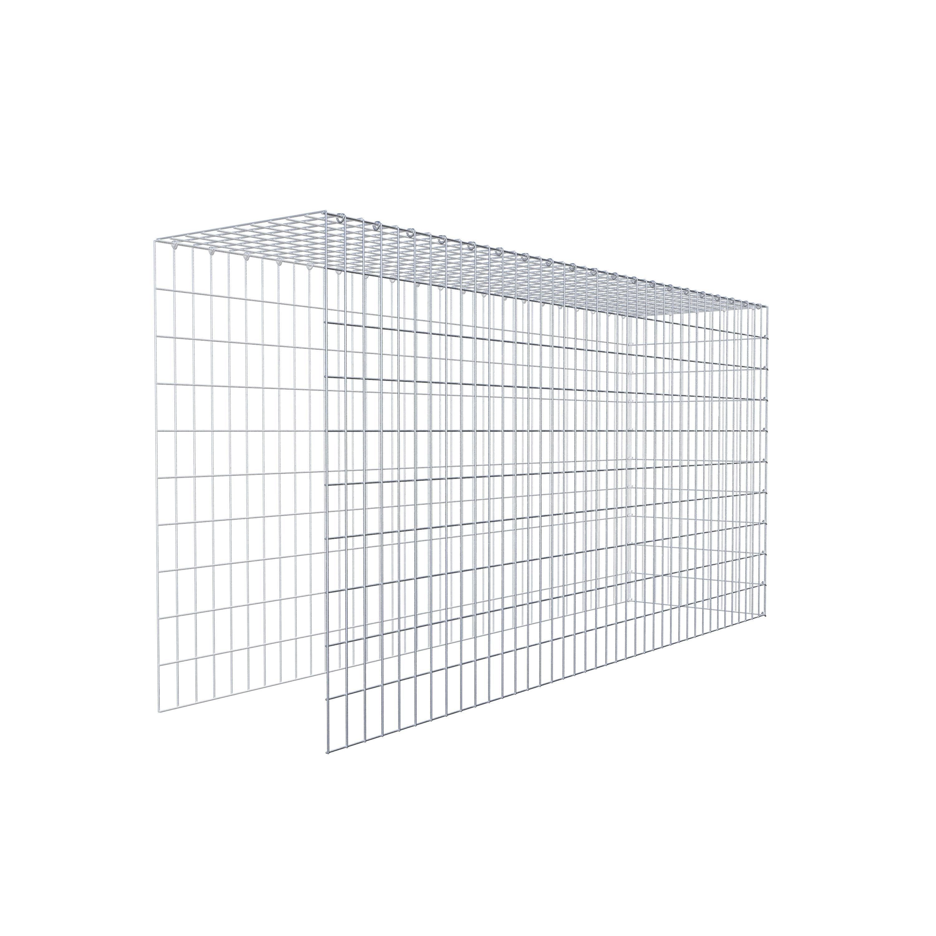 Fourche rapportée type 4 200 cm x 100 cm x 50 cm (L x H x P), mailles 5 cm x 10 cm, anneau en C