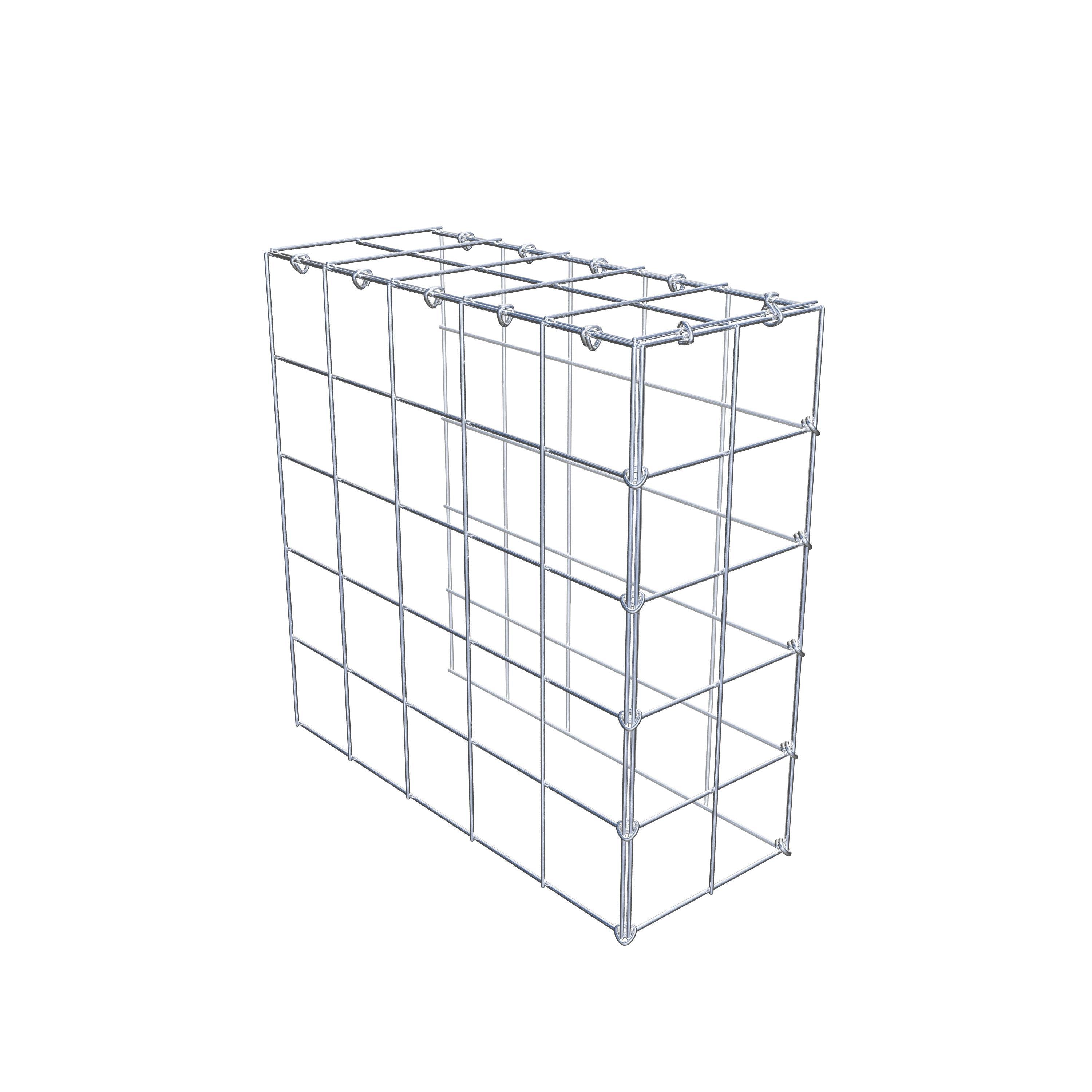 Gabião tipo 4 50 cm x 50 cm x 20 cm (C x A x P), malhagem 10 cm x 10 cm, anel C