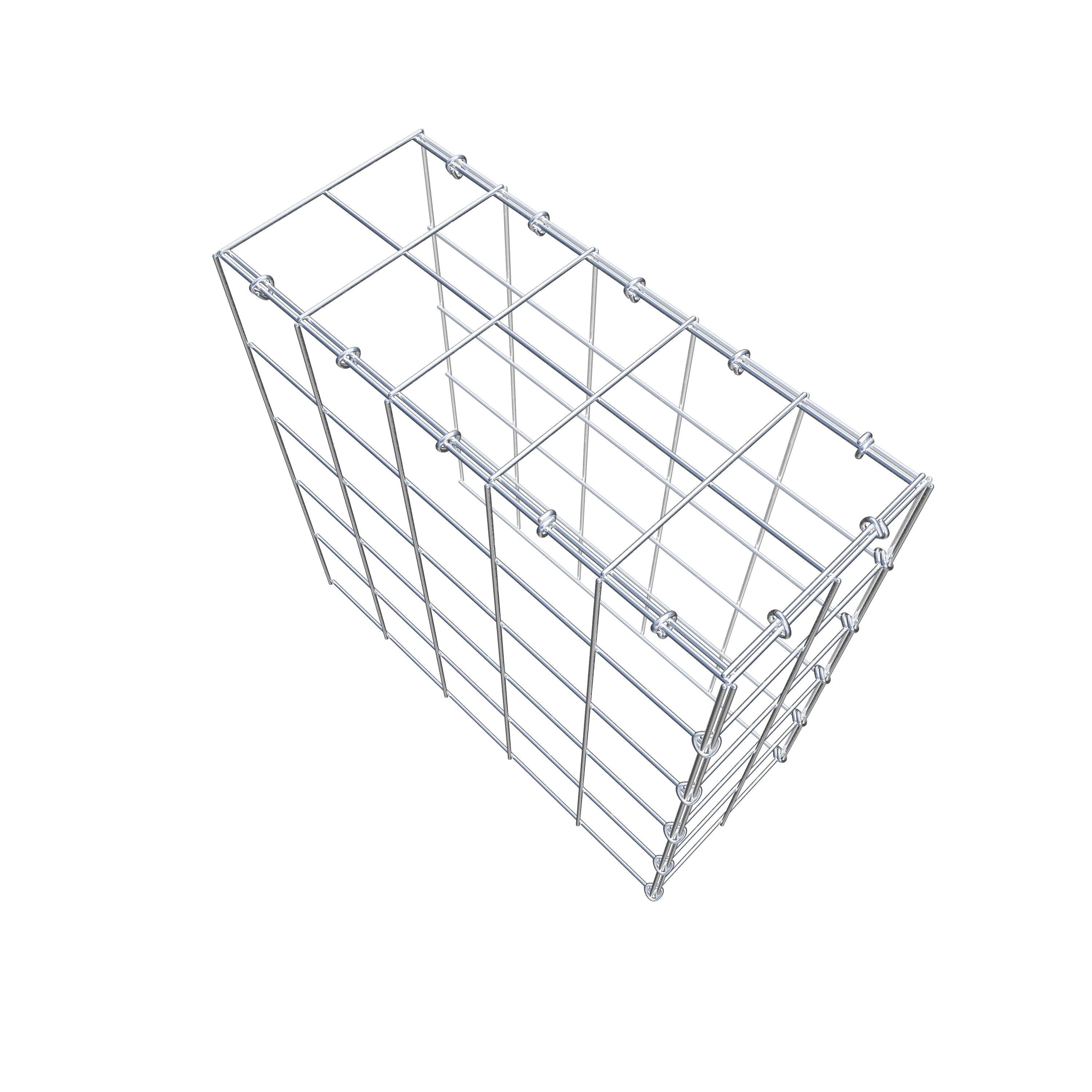 Gabião tipo 4 50 cm x 50 cm x 20 cm (C x A x P), malhagem 10 cm x 10 cm, anel C