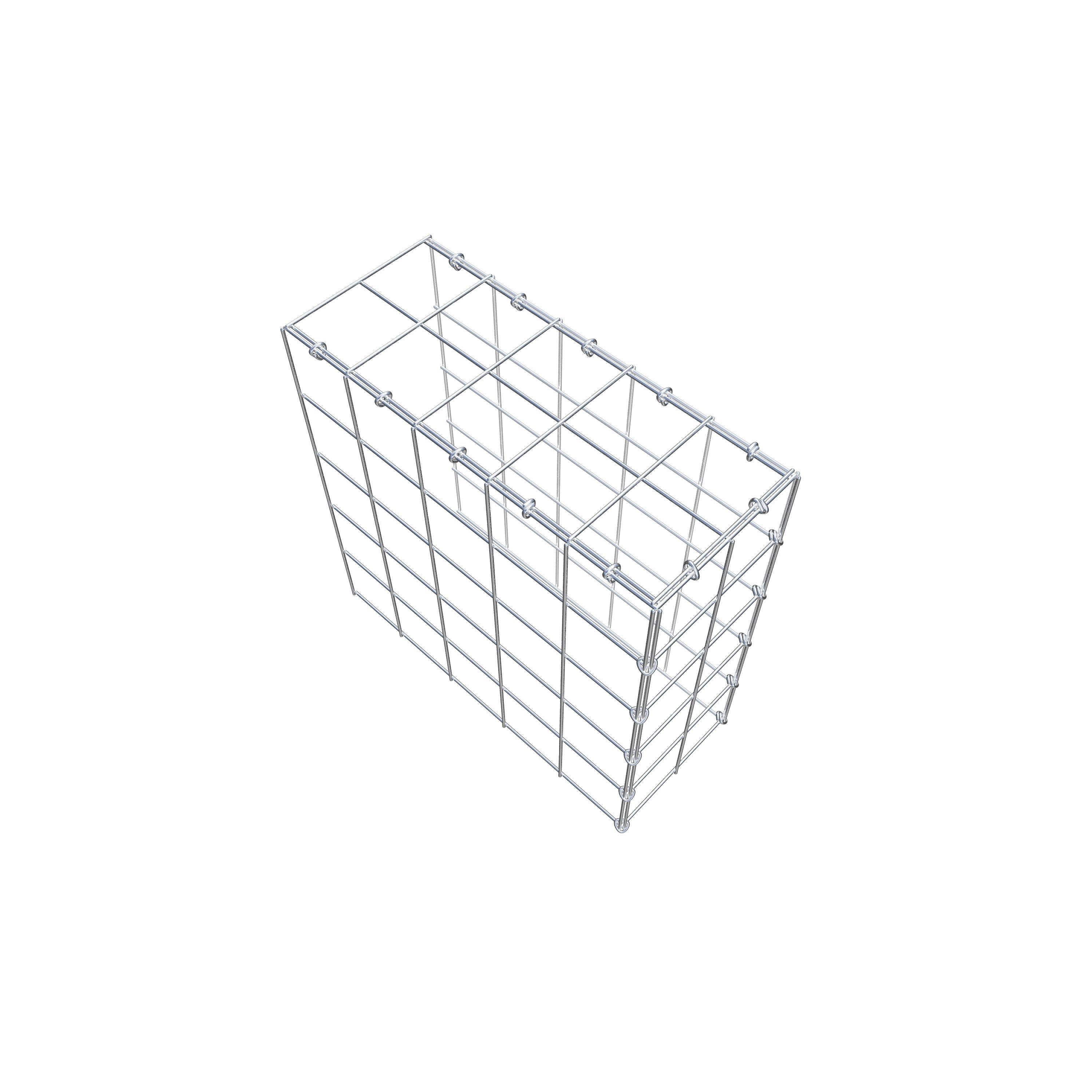 Gabião tipo 4 50 cm x 50 cm x 20 cm (C x A x P), malhagem 10 cm x 10 cm, anel C