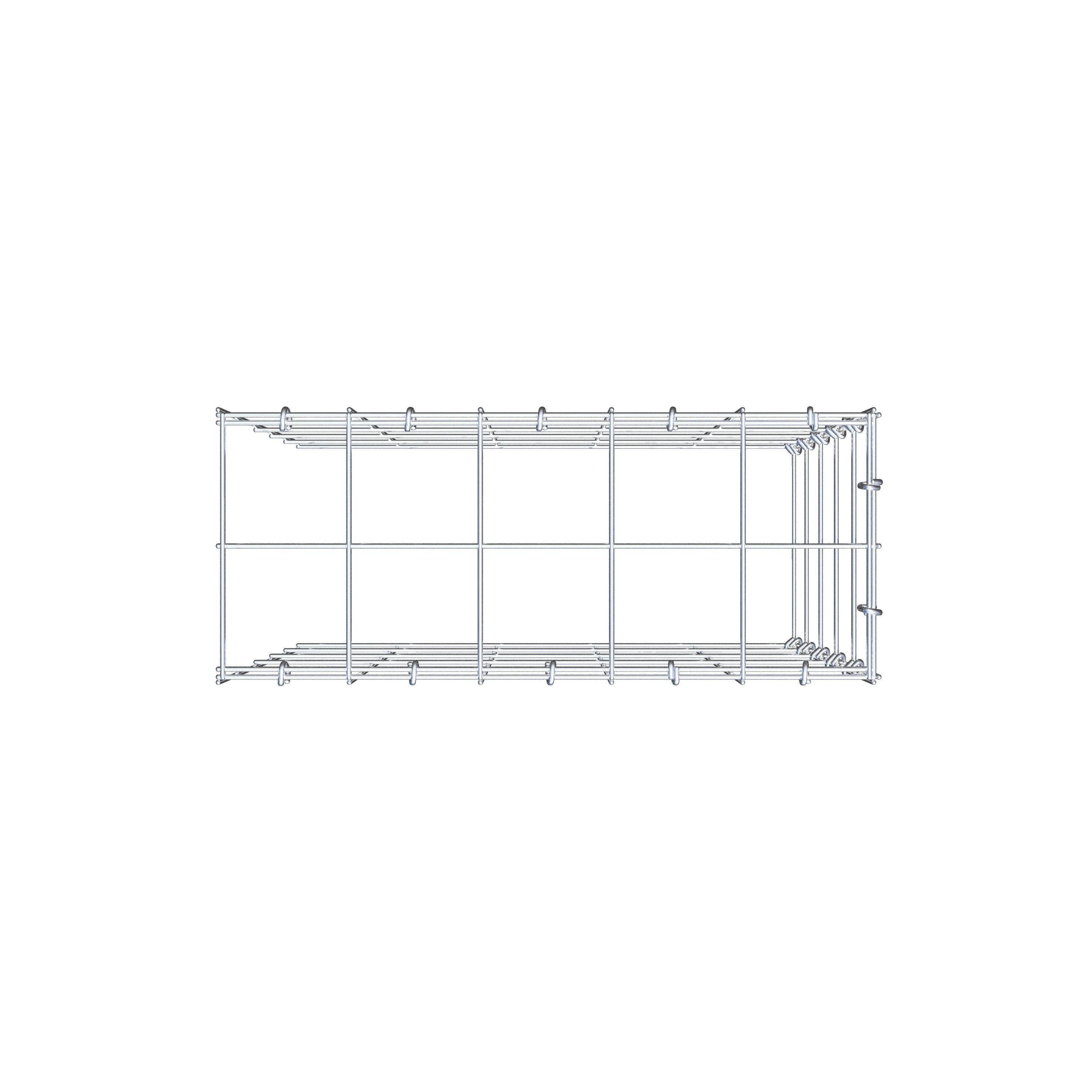 Gabião tipo 4 50 cm x 50 cm x 20 cm (C x A x P), malhagem 10 cm x 10 cm, anel C