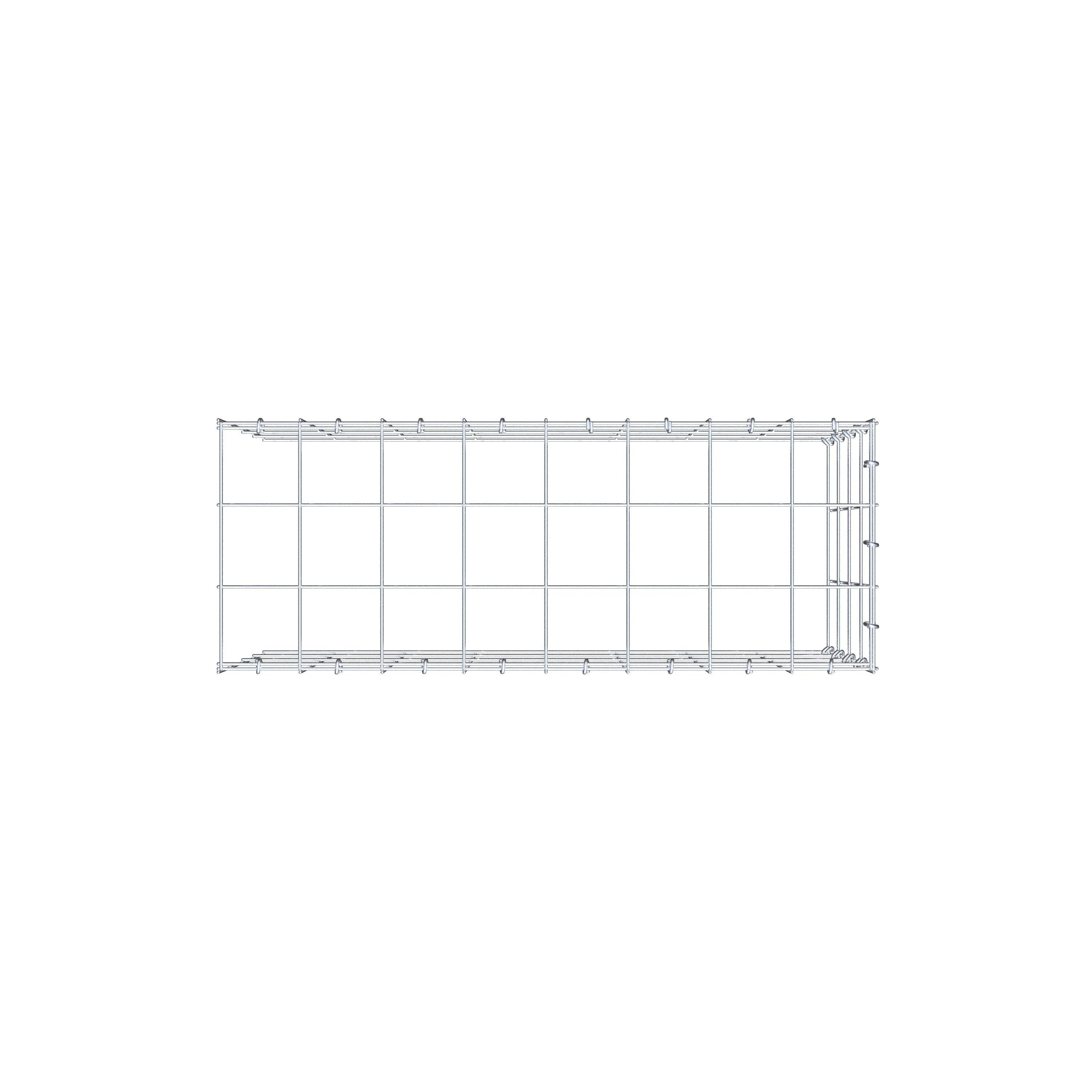 Fourche rapportée type 4 80 cm x 40 cm x 30 cm (L x H x P), mailles 10 cm x 10 cm, anneau C