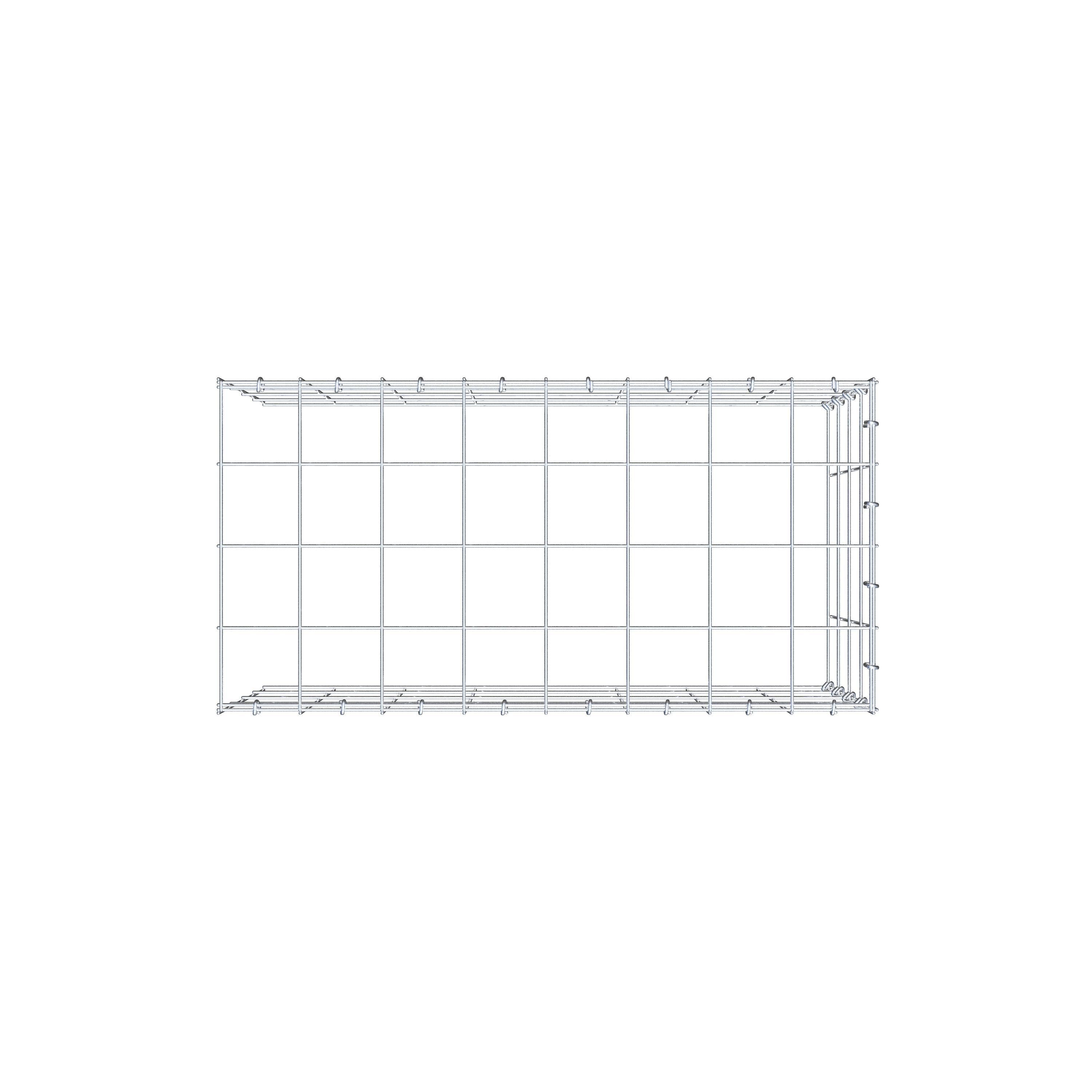 Toegevoegde pool type 4 80 cm x 40 cm x 40 cm (L x H x D), maaswijdte 10 cm x 10 cm, C-ring