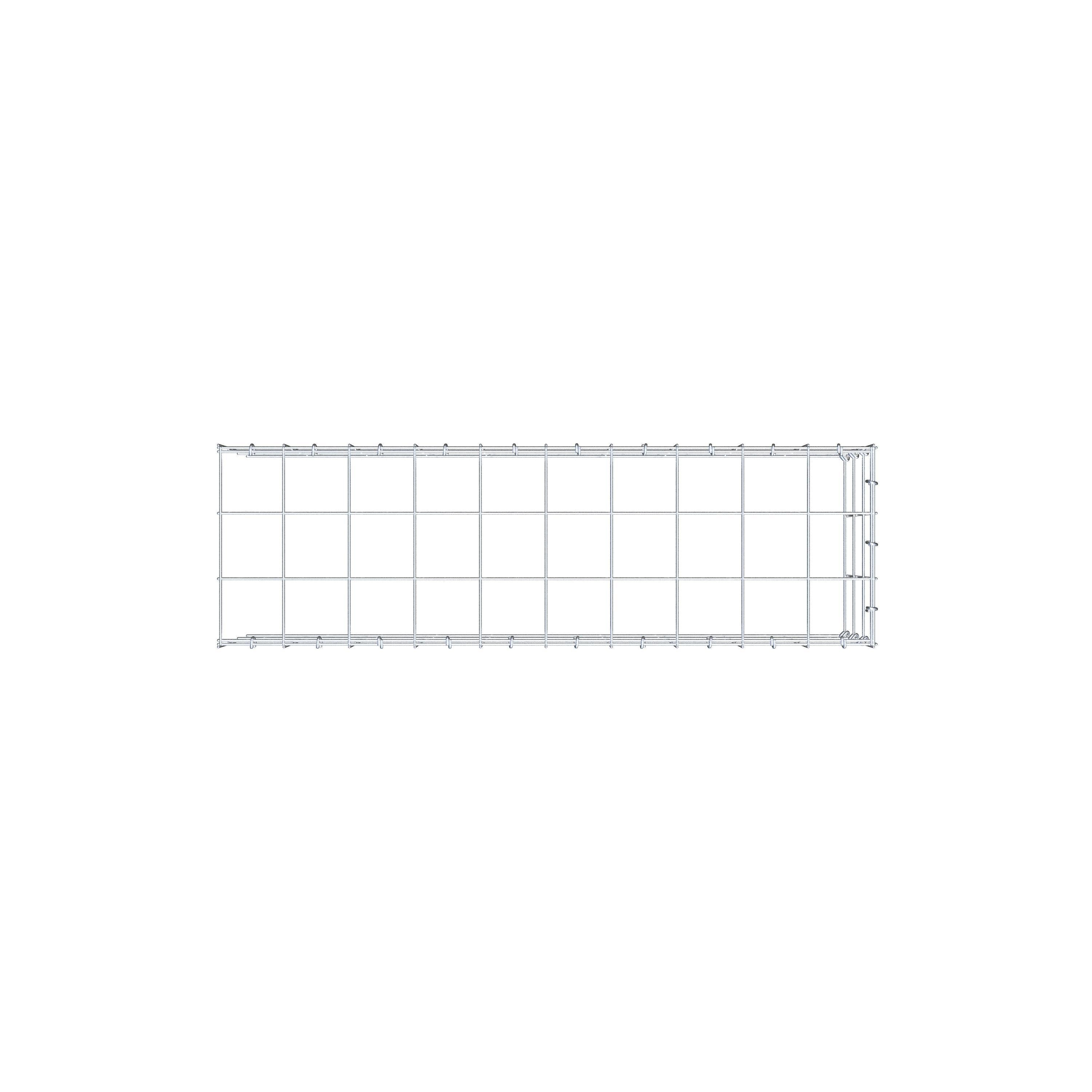 Gabbione aggiuntivo tipo 4 100 cm x 30 cm x 30 cm (L x H x P), maglia 10 cm x 10 cm, anello a C
