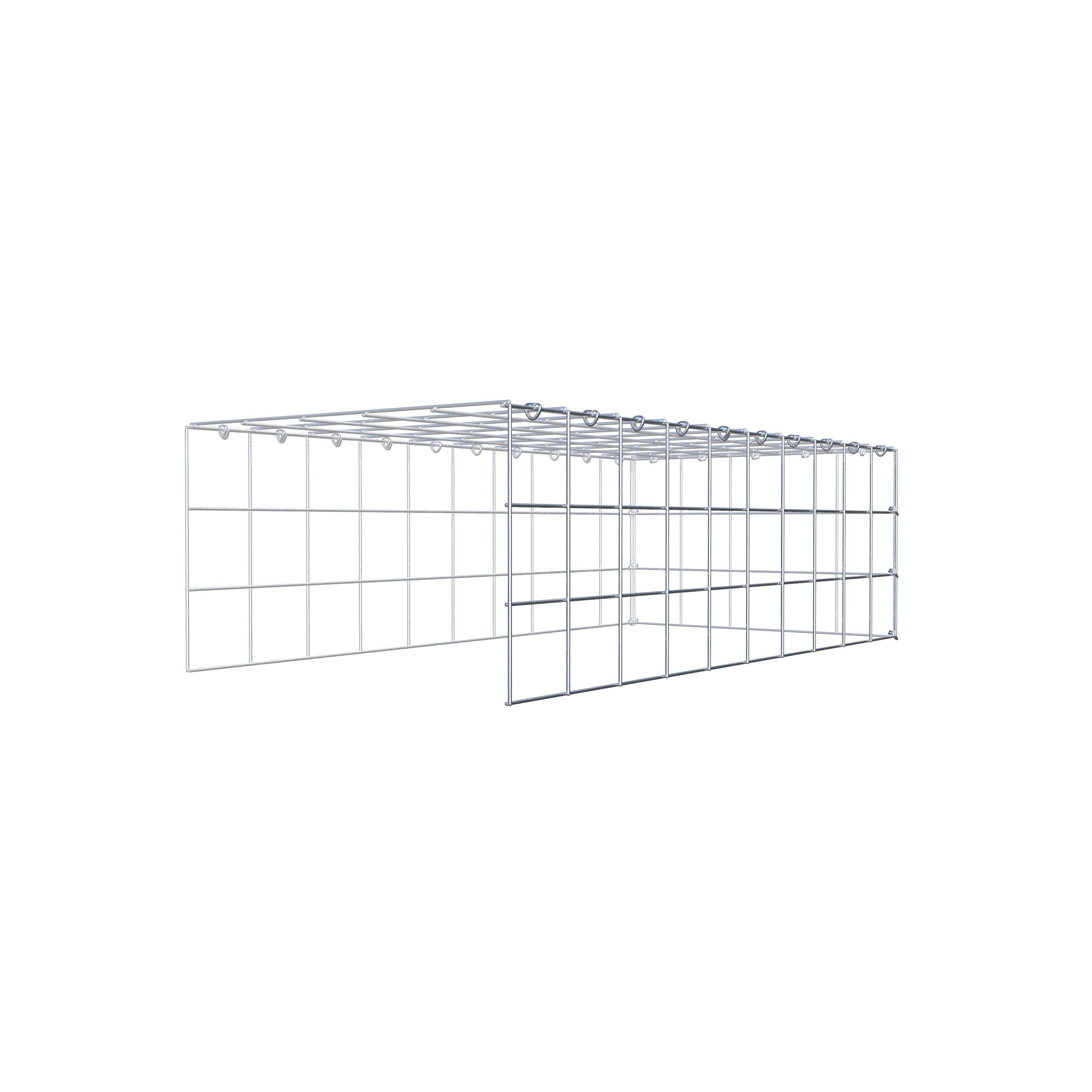 Gabião Tipo 4 100 cm x 30 cm x 50 cm (C x A x P), malhagem 10 cm x 10 cm, anel C