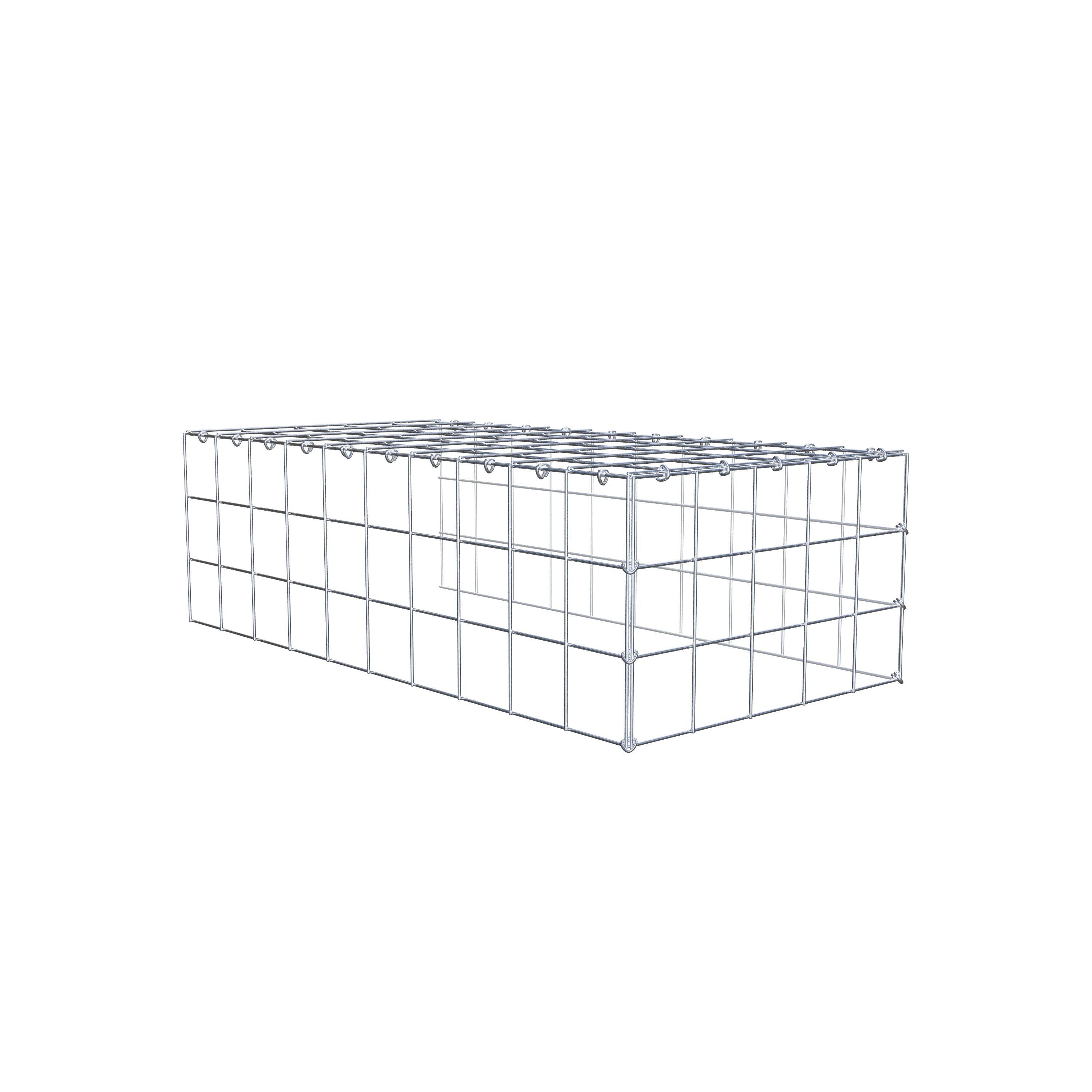 Gabião Tipo 4 100 cm x 30 cm x 50 cm (C x A x P), malhagem 10 cm x 10 cm, anel C