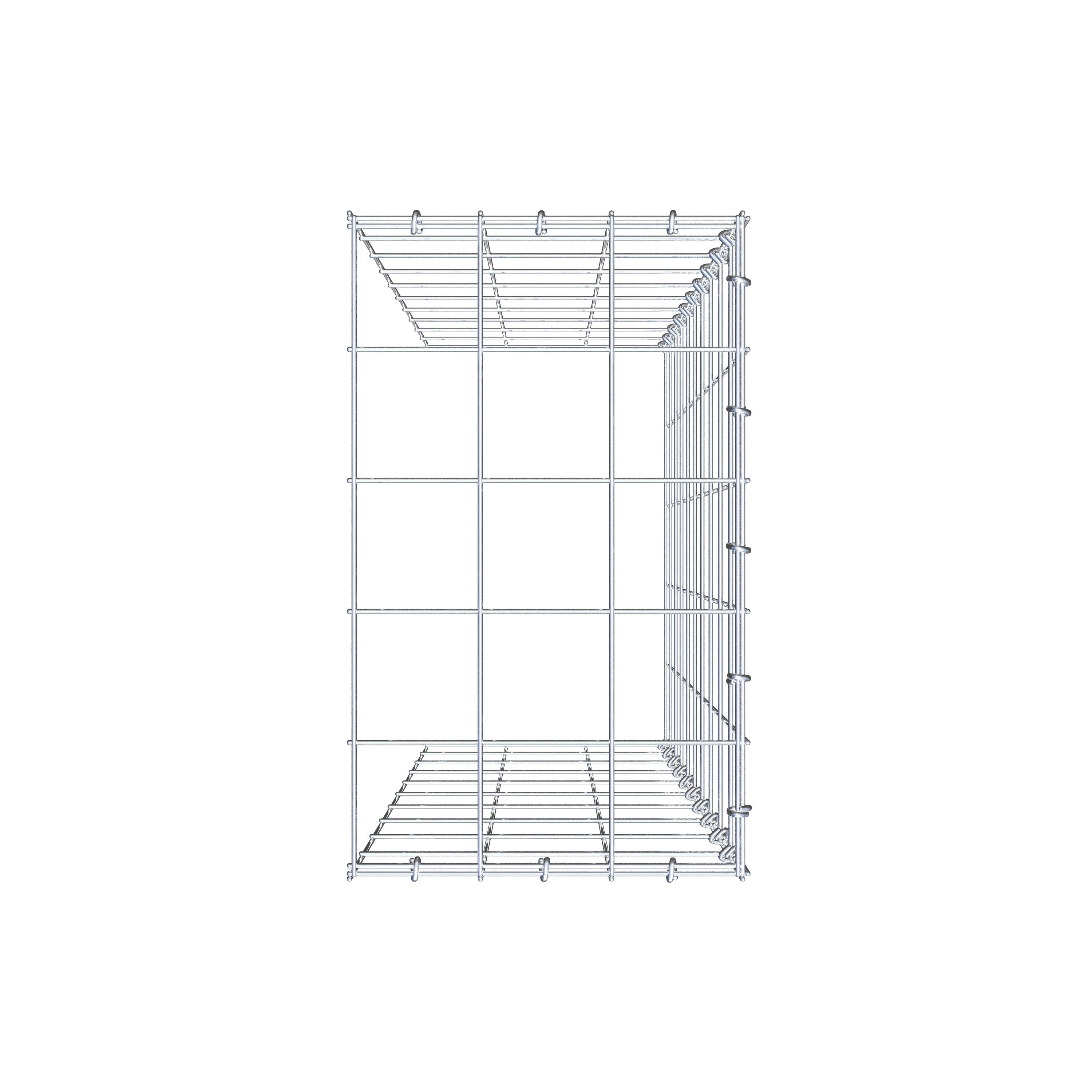 Gabião Tipo 4 100 cm x 30 cm x 50 cm (C x A x P), malhagem 10 cm x 10 cm, anel C