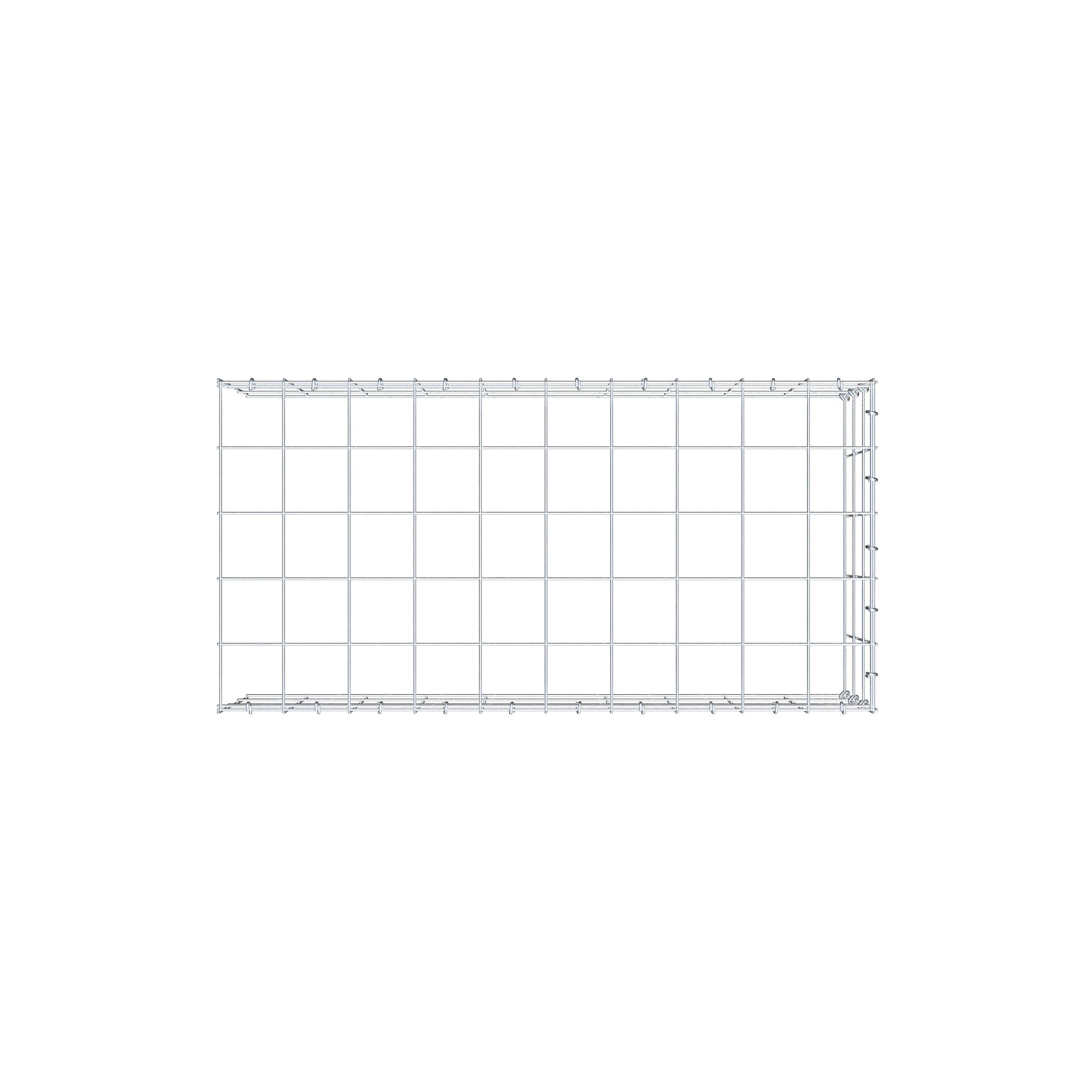 Gabião Tipo 4 100 cm x 30 cm x 50 cm (C x A x P), malhagem 10 cm x 10 cm, anel C