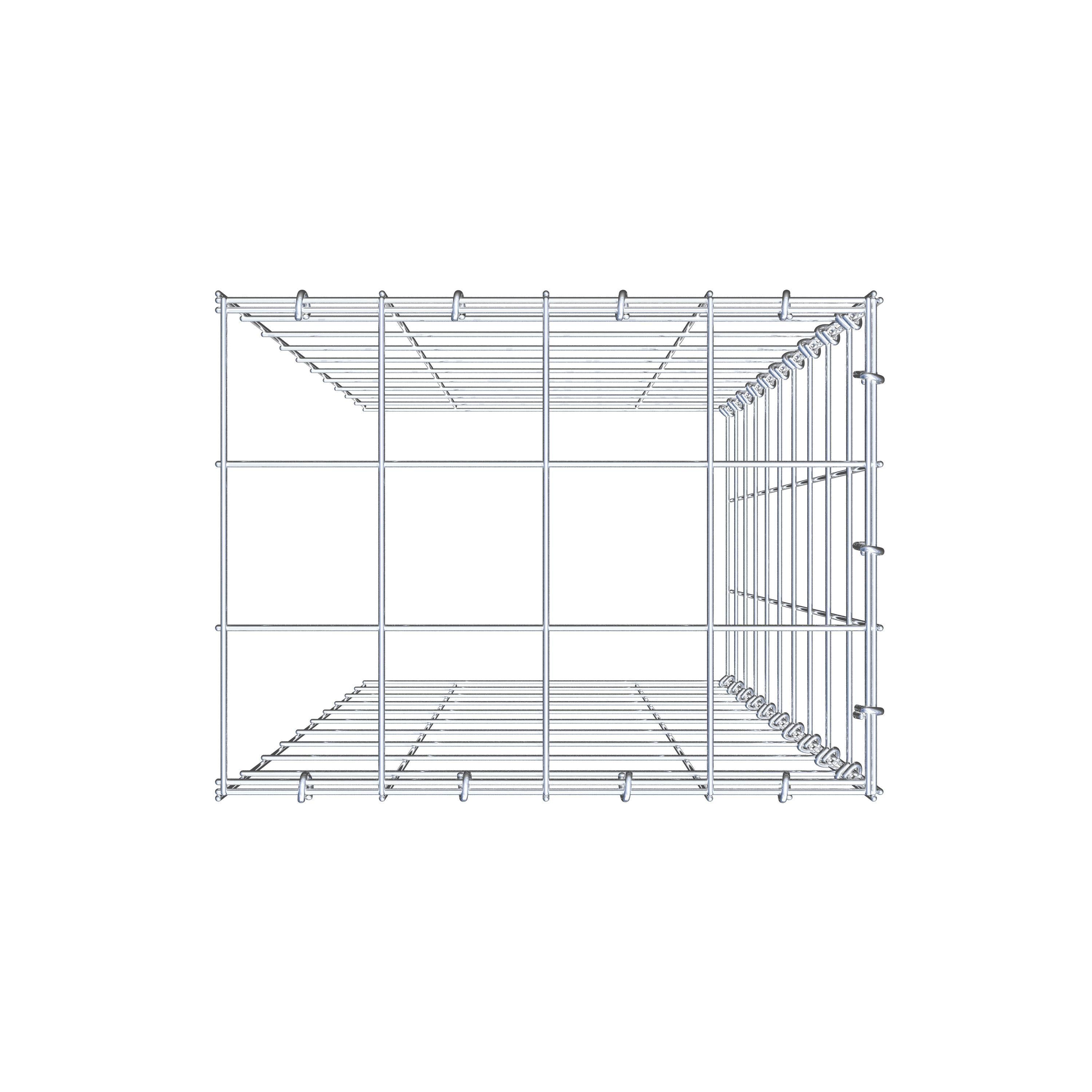 Gabbione aggiuntivo tipo 4 100 cm x 40 cm x 30 cm (L x A x P), maglia 10 cm x 10 cm, anello a C