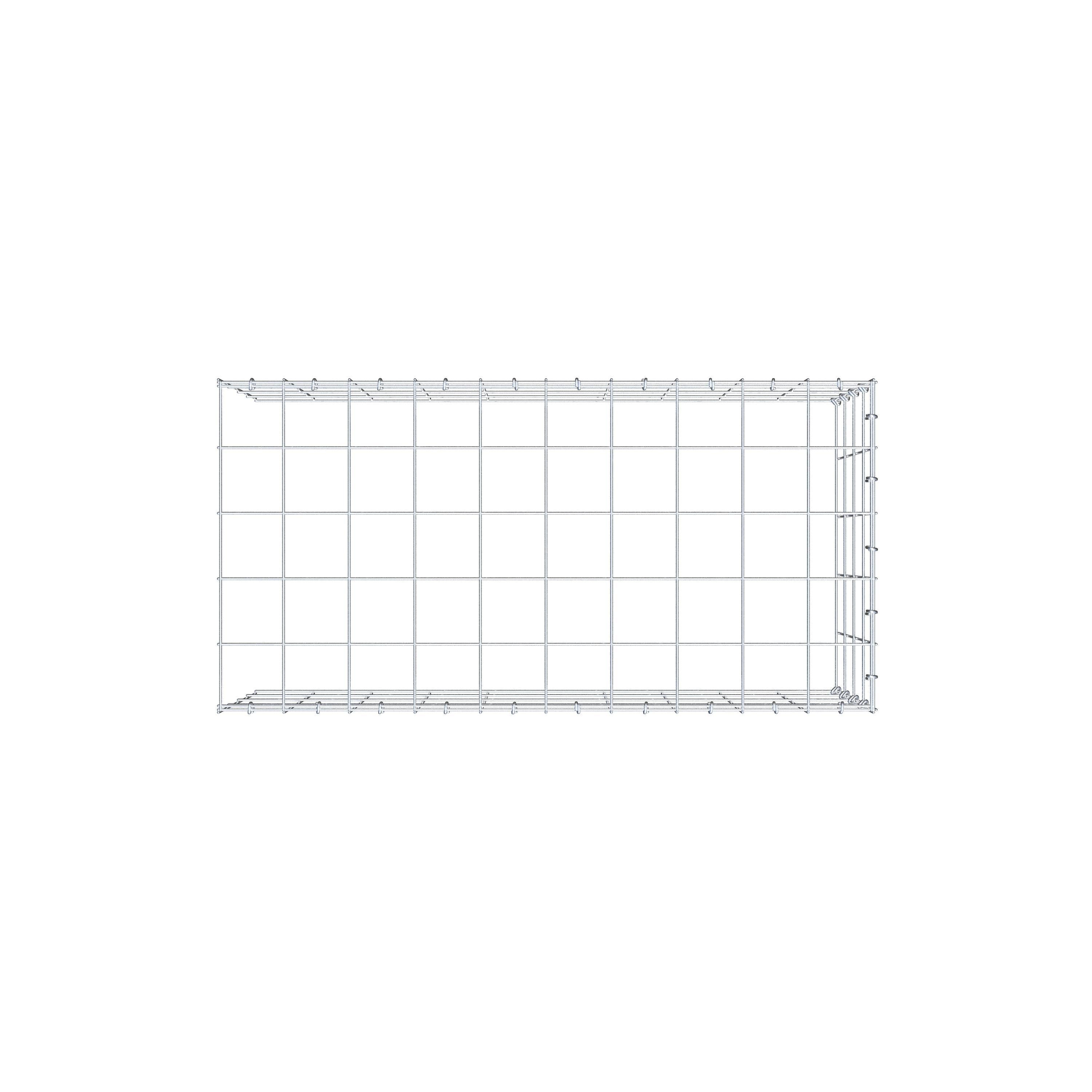 Tilläggspåle typ 4 100 cm x 40 cm x 50 cm (L x H x D), maskstorlek 10 cm x 10 cm, C-ring