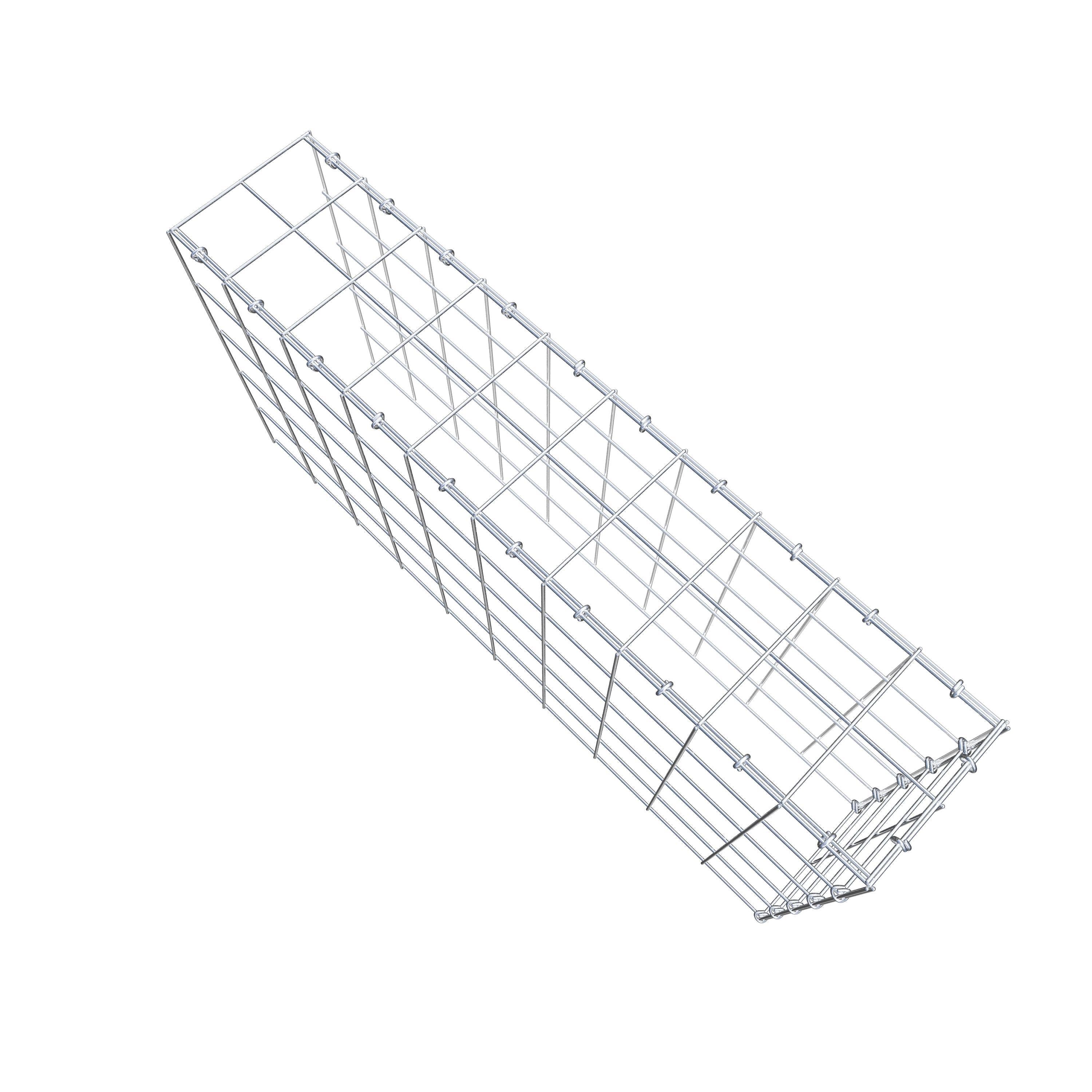 Gabbione aggiuntivo tipo 4 100 cm x 50 cm x 20 cm (L x H x P), maglia 10 cm x 10 cm, anello a C