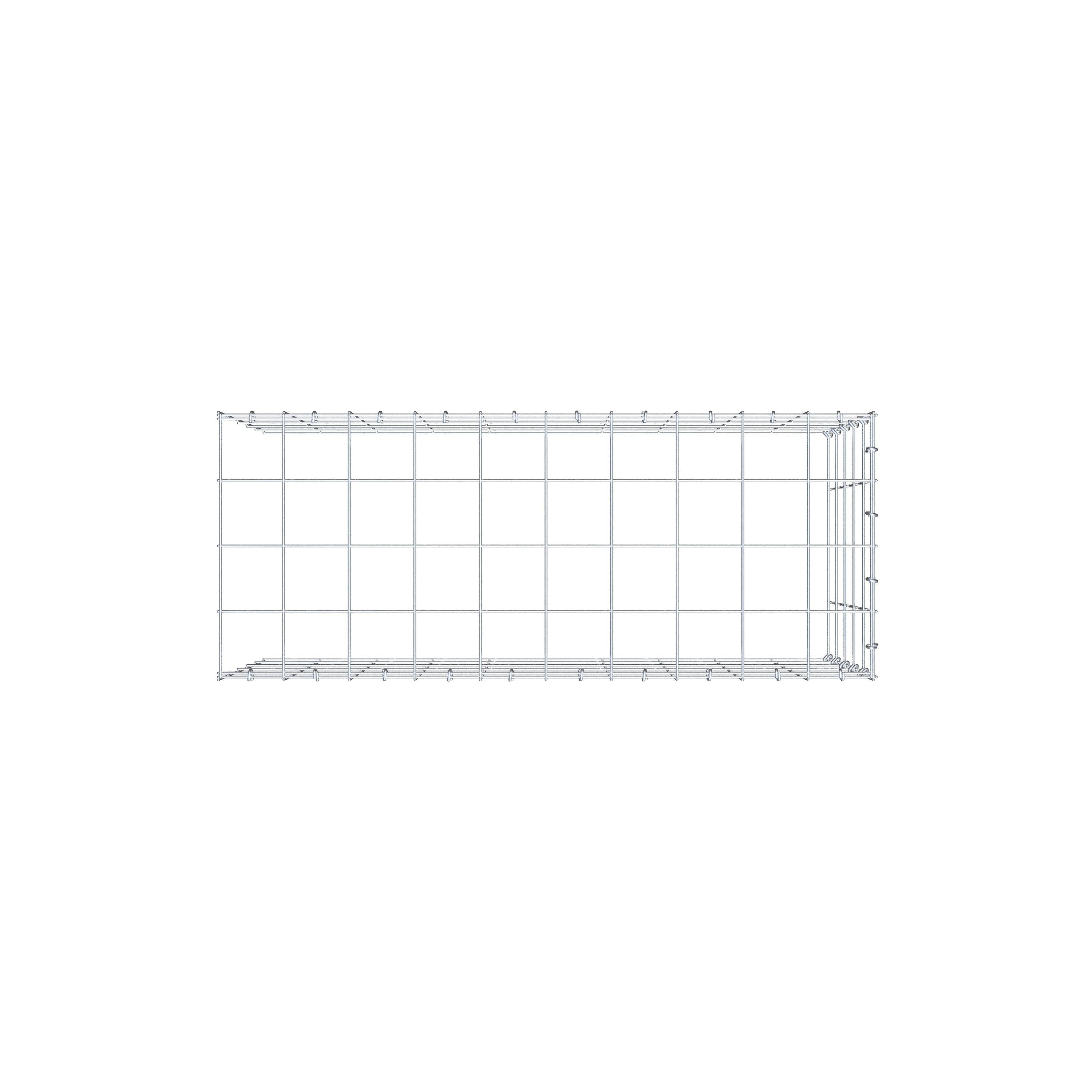 Gabião Tipo 4 100 cm x 50 cm x 40 cm (C x A x P), malhagem 10 cm x 10 cm, anel C