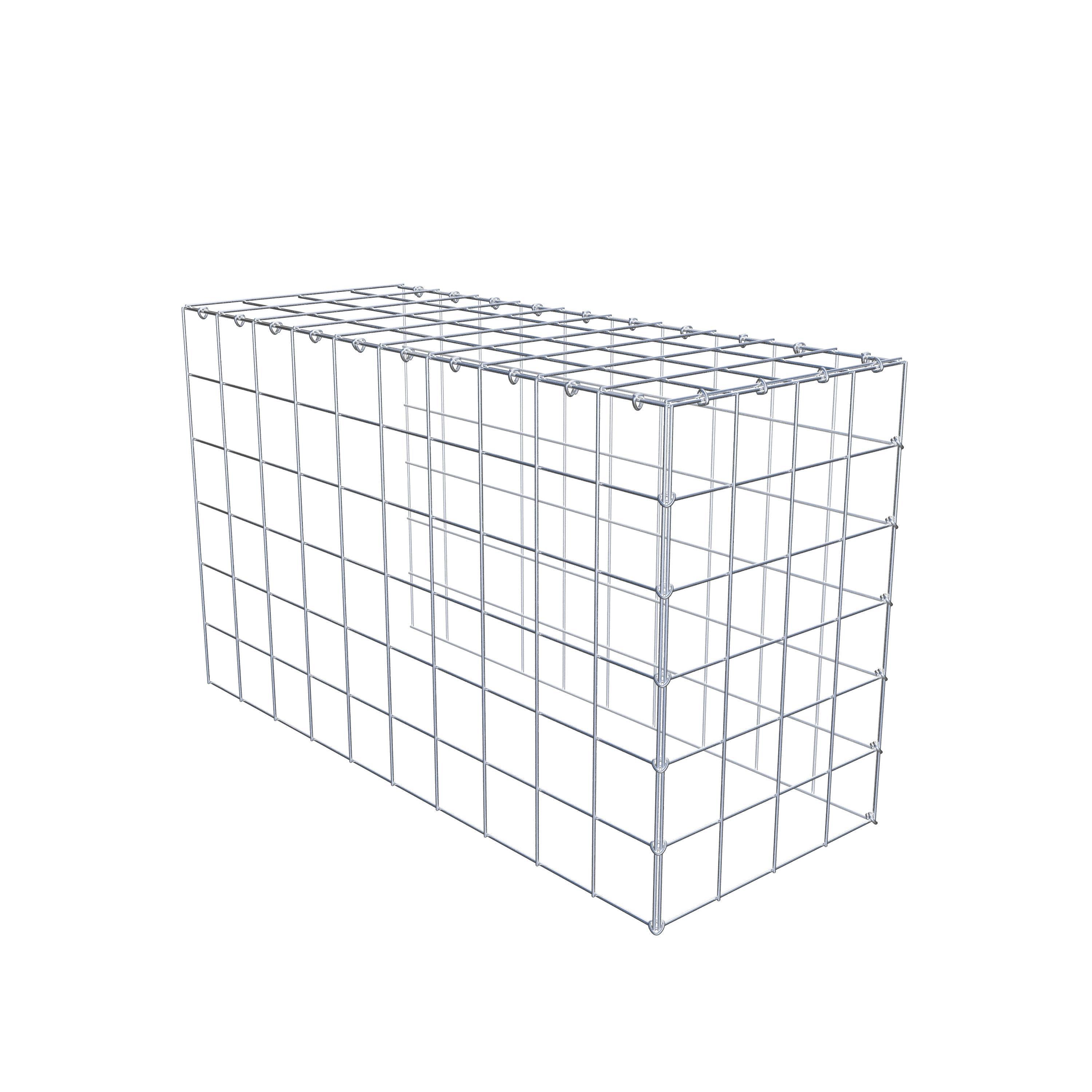 Gabbione aggiuntivo tipo 4 100 cm x 60 cm x 40 cm (L x H x P), maglia 10 cm x 10 cm, anello a C