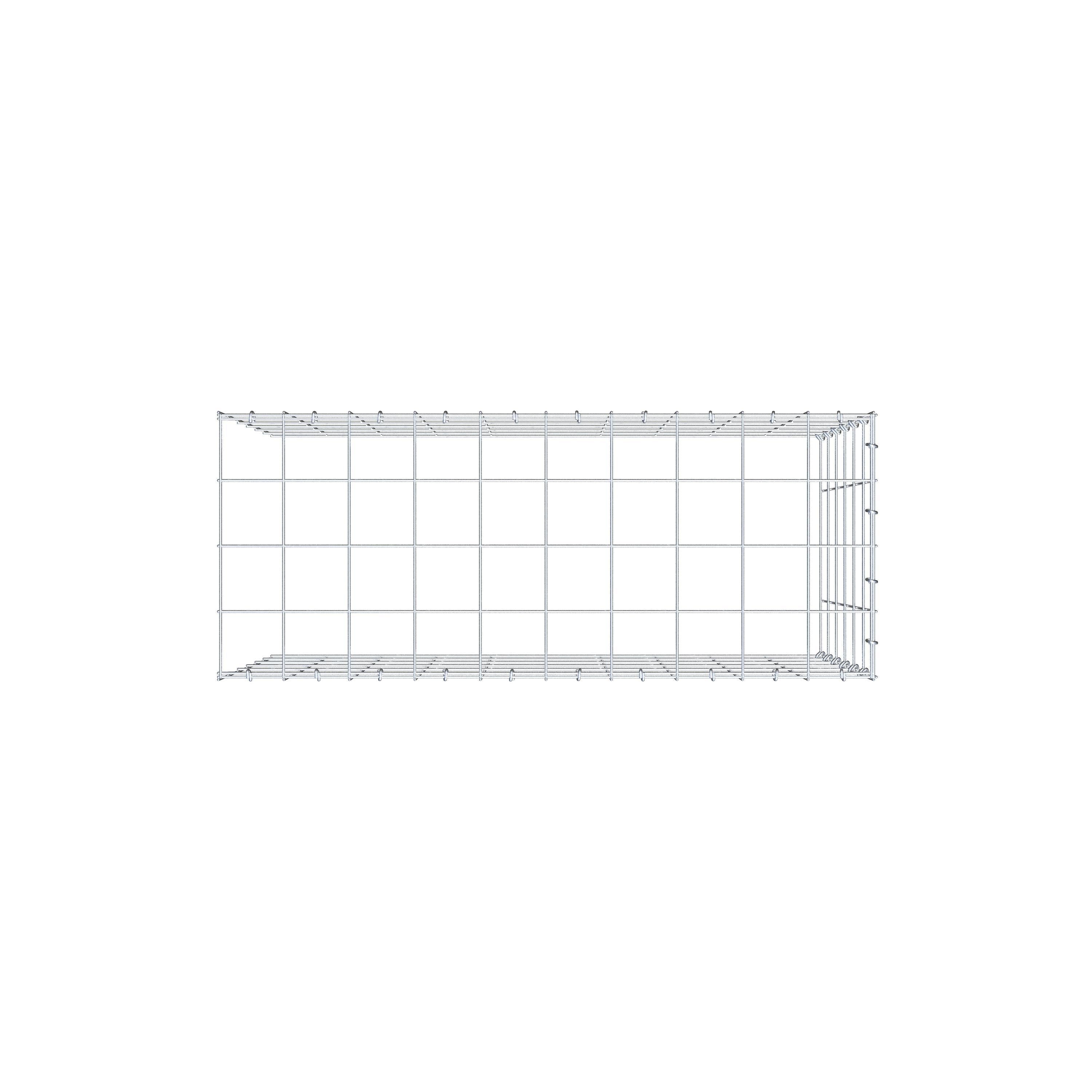 Gabbione aggiuntivo tipo 4 100 cm x 60 cm x 40 cm (L x H x P), maglia 10 cm x 10 cm, anello a C