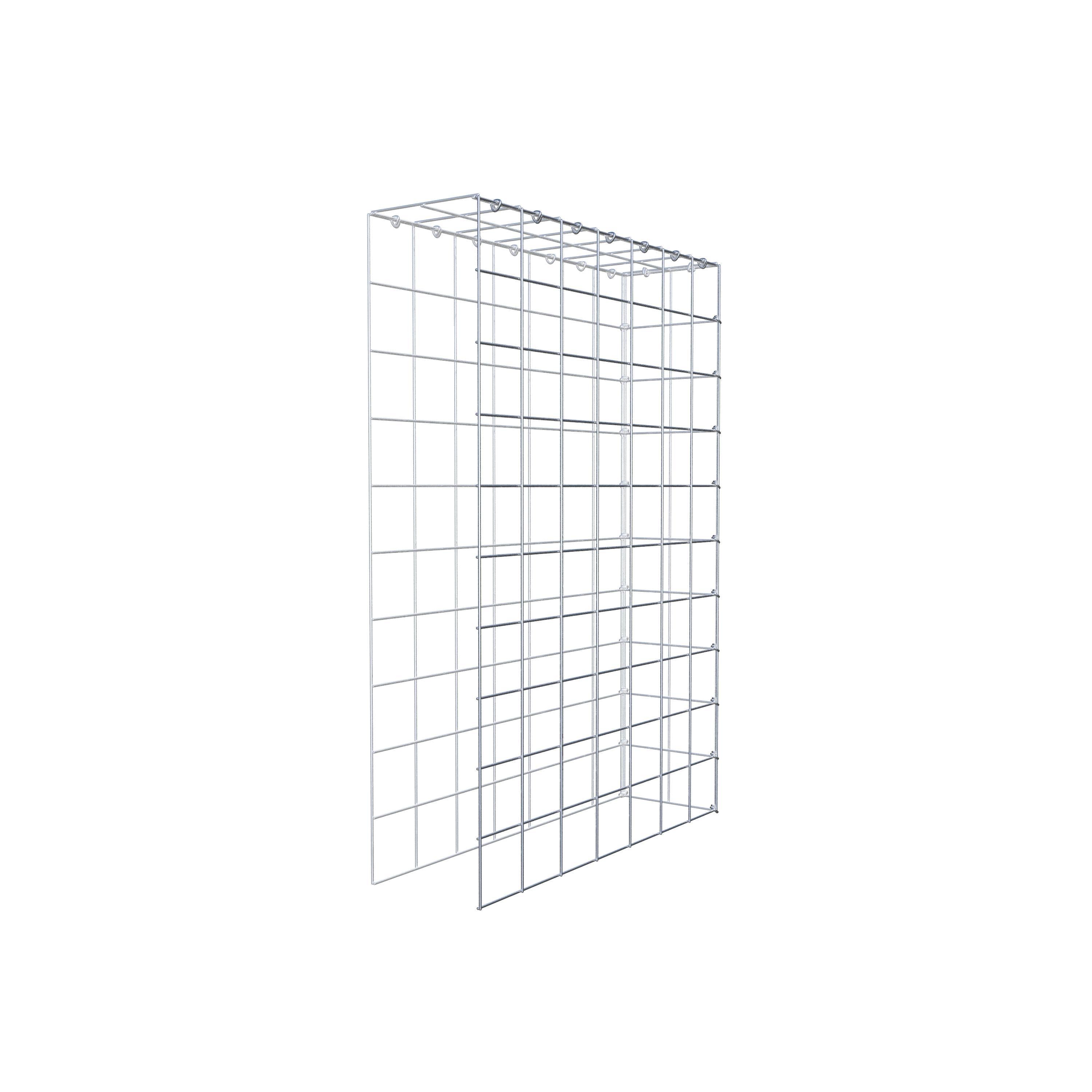 Mounted gabion type 4 100 cm x 70 cm x 20 cm (L x H x D), mesh size 10 cm x 10 cm, C-ring
