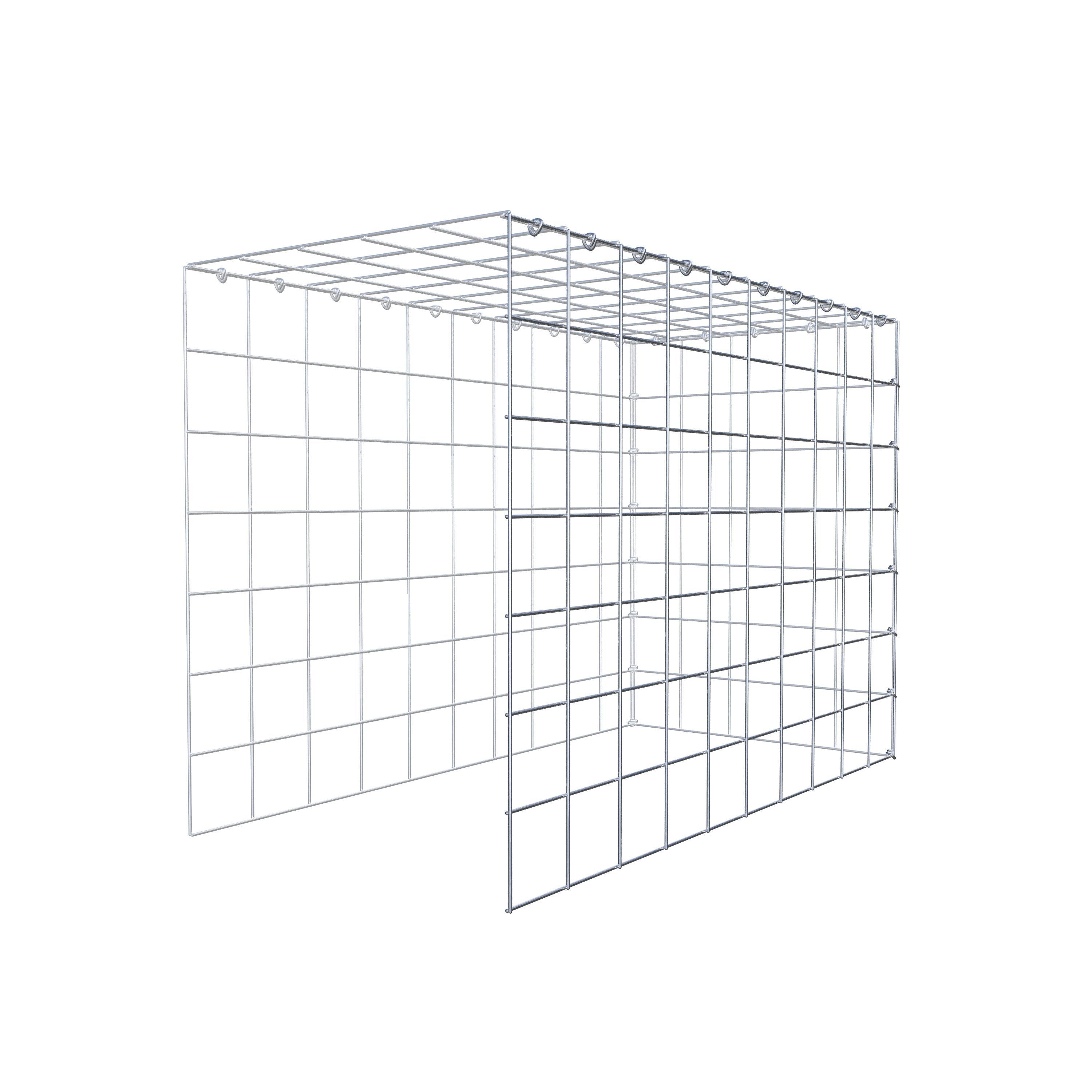 Fourche rapportée type 4 100 cm x 70 cm x 50 cm (L x H x P), mailles 10 cm x 10 cm, anneau C