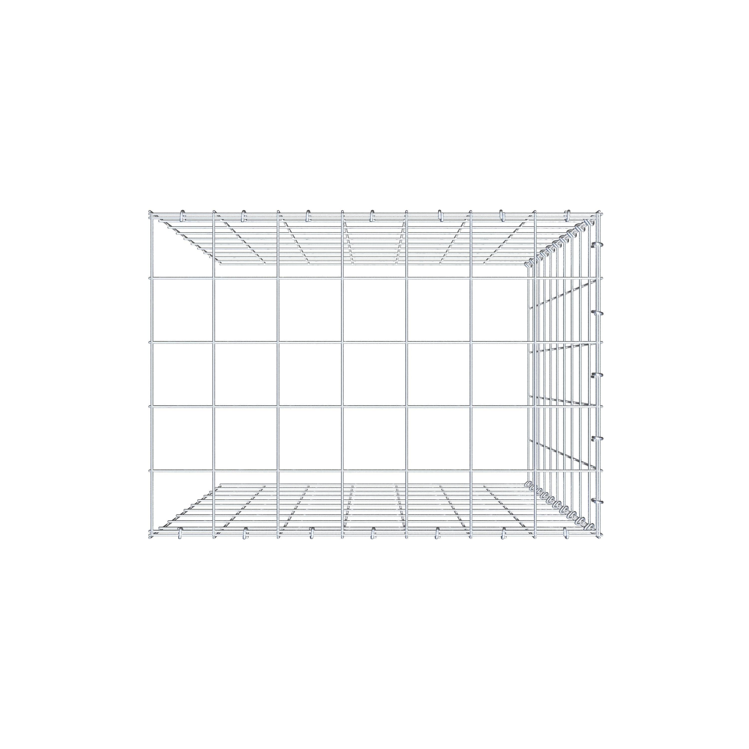 Fourche rapportée type 4 100 cm x 70 cm x 50 cm (L x H x P), mailles 10 cm x 10 cm, anneau C