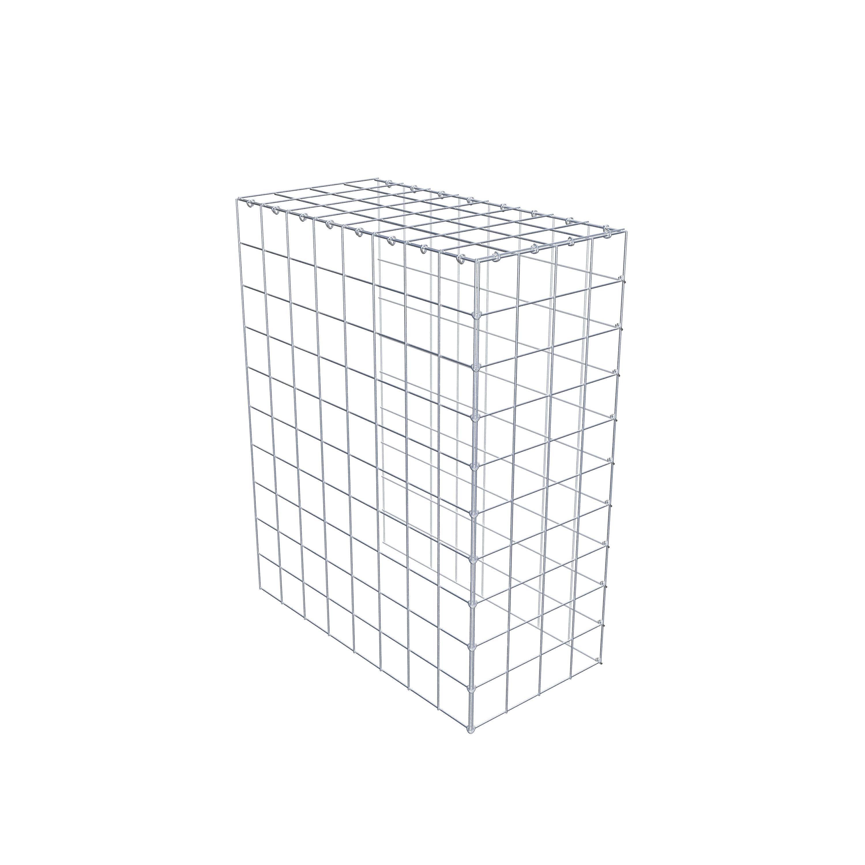Typ 4 påbyggnadsgabion 100 cm x 80 cm x 40 cm (L x H x D), maskstorlek 10 cm x 10 cm, C-ring