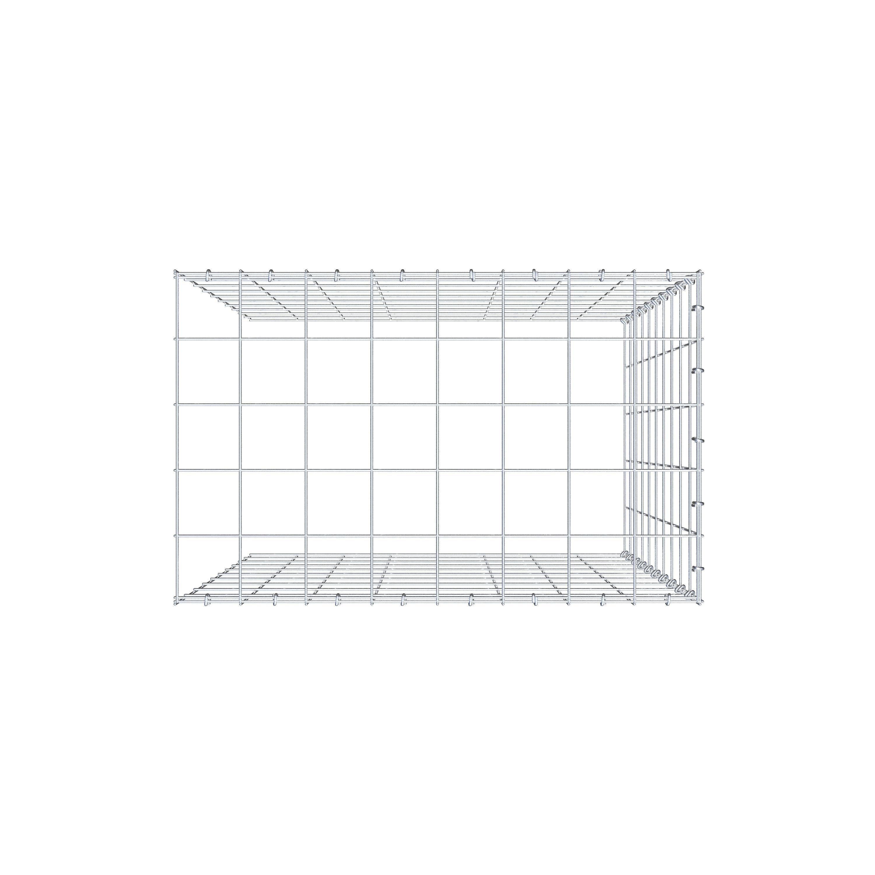 Fourche rapportée type 4 100 cm x 80 cm x 50 cm (L x H x P), mailles 10 cm x 10 cm, anneau C