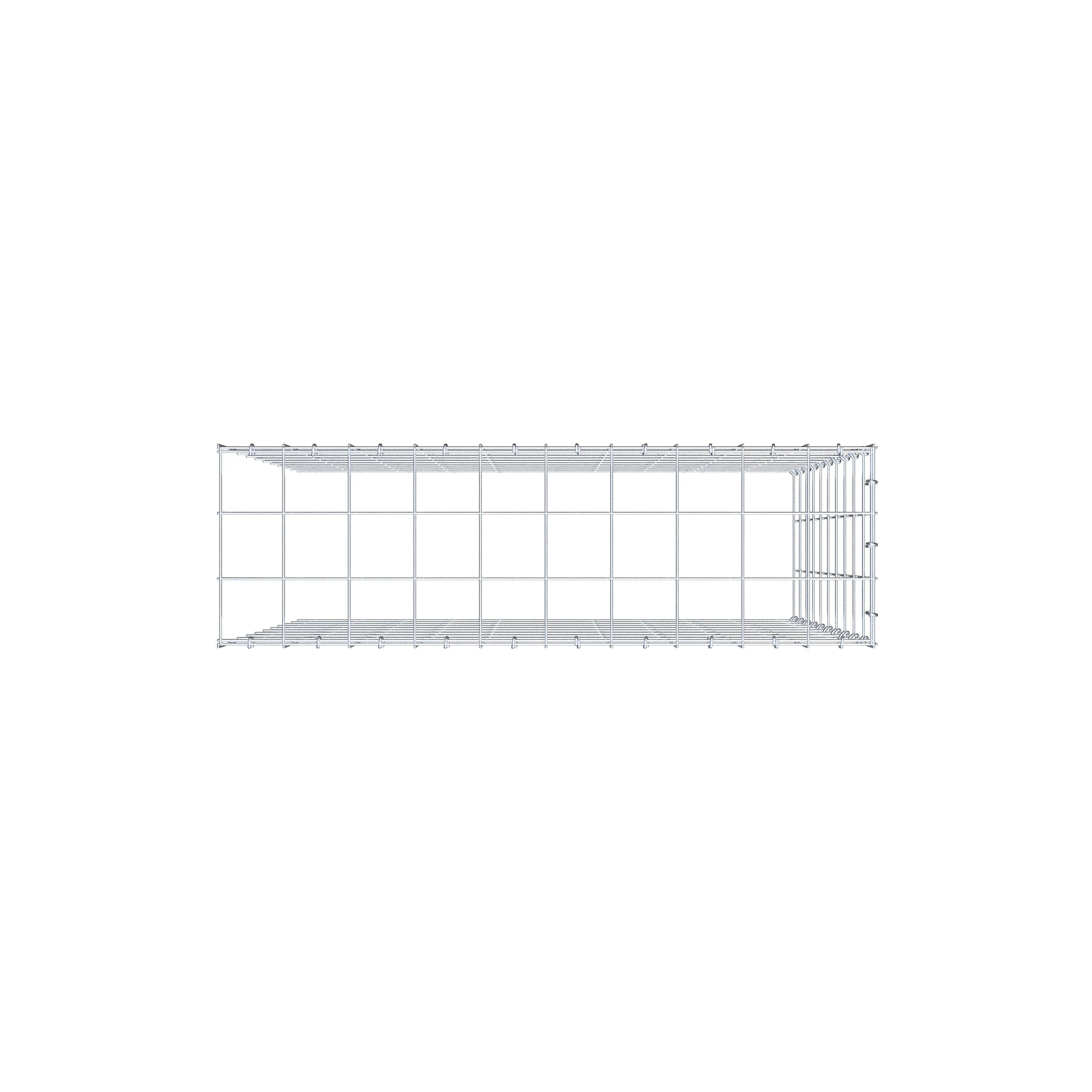 Fourche rapportée type 4 100 cm x 100 cm x 30 cm (L x H x P), mailles 10 cm x 10 cm, anneau C