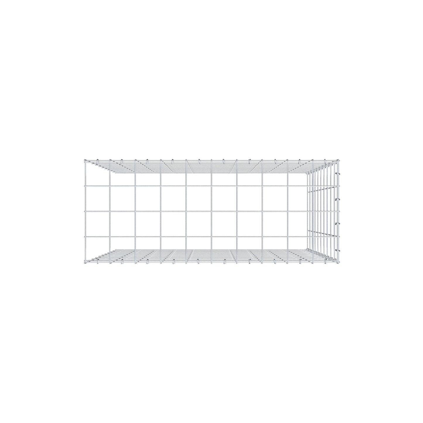 Extra gabion typ 4 100 cm x 100 cm x 40 cm (L x H x D), maskstorlek 10 cm x 10 cm, C-ring