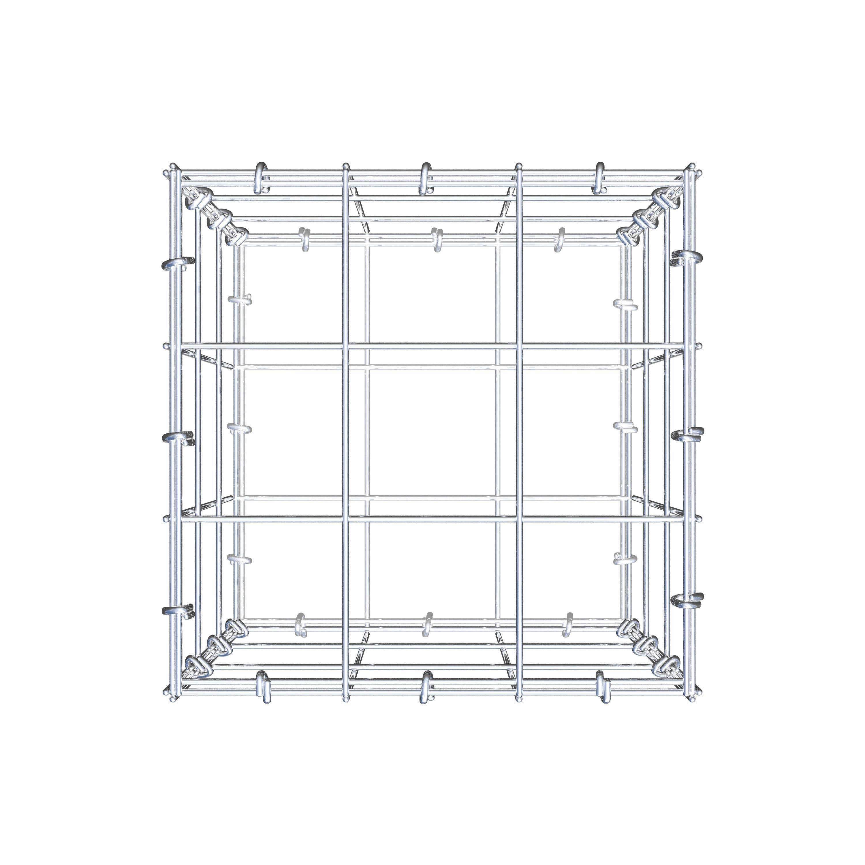 Schanskorf 30 cm x 30 cm x 30 cm (L x H x D), maaswijdte 10 cm x 10 cm, C-ring