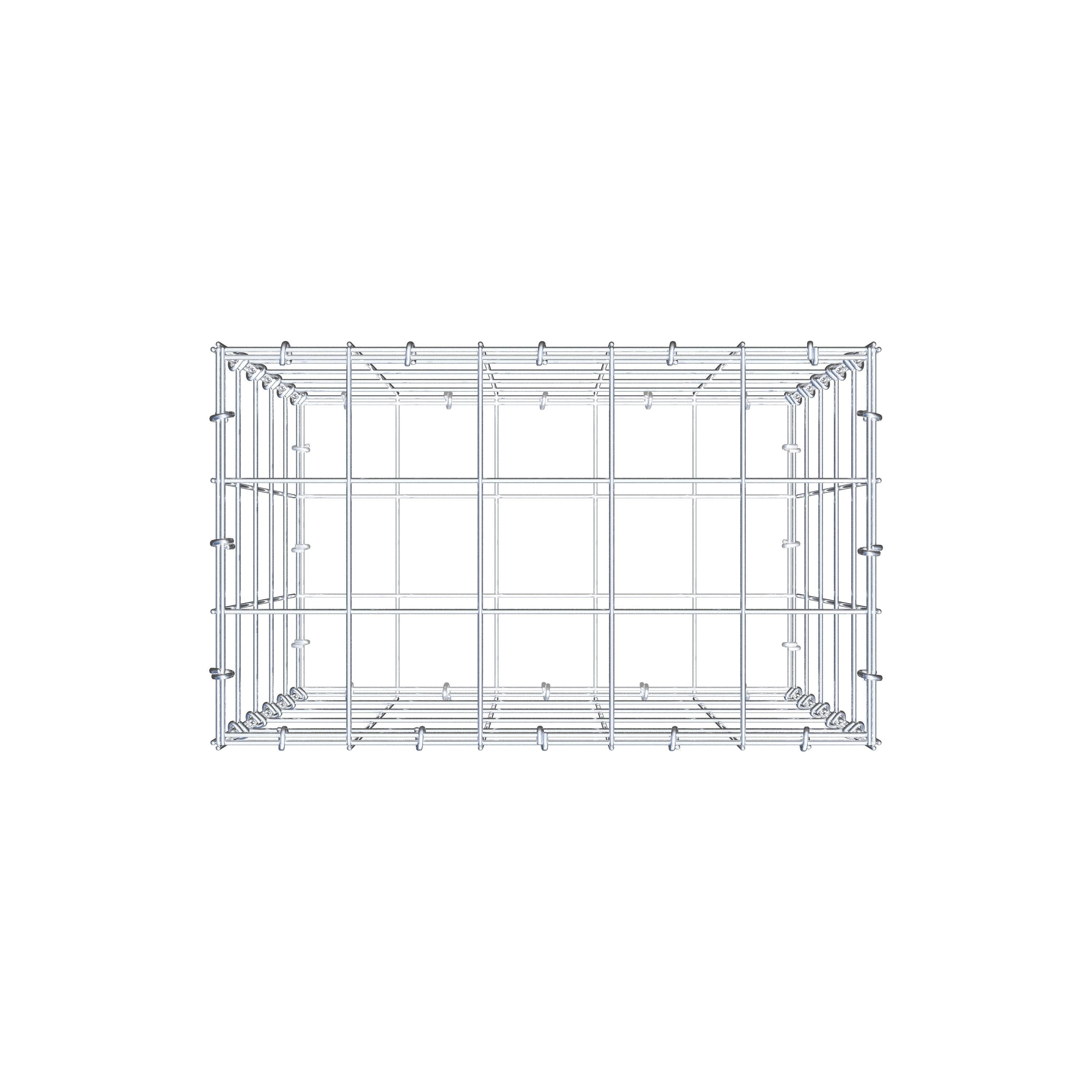 Gabion 50 cm x 50 cm x 30 cm (L x H x D), mesh size 10 cm x 10 cm, C-ring