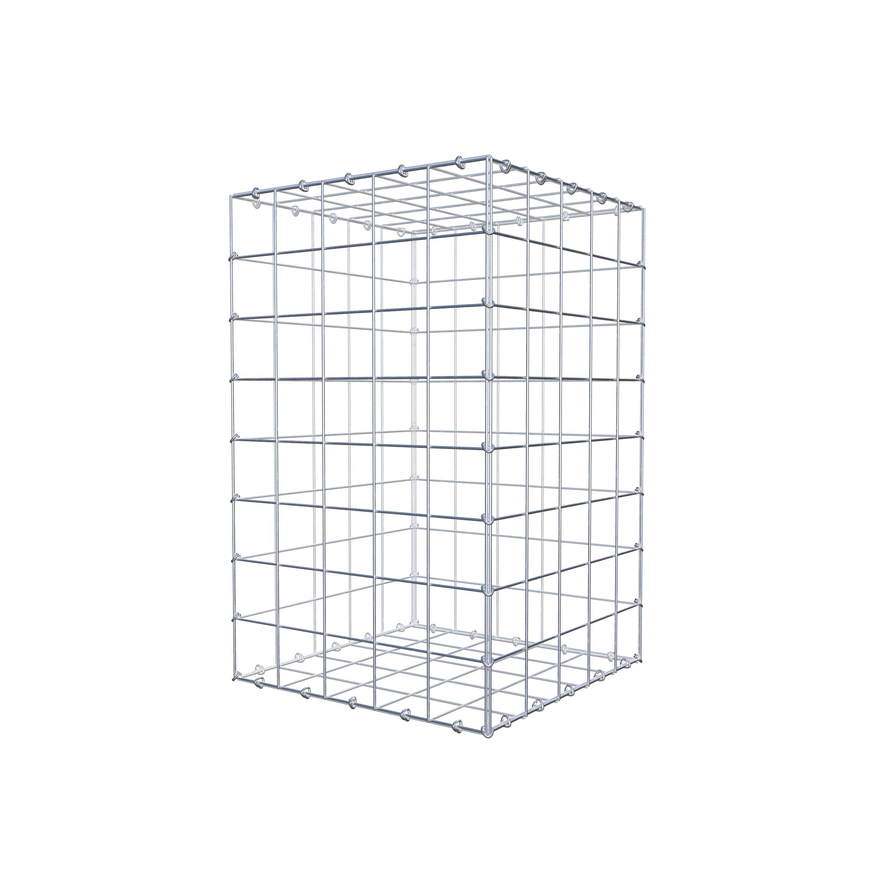 Gabion 80 cm x 50 cm x 50 cm (L x H x P), mailles 10 cm x 10 cm, anneau en C