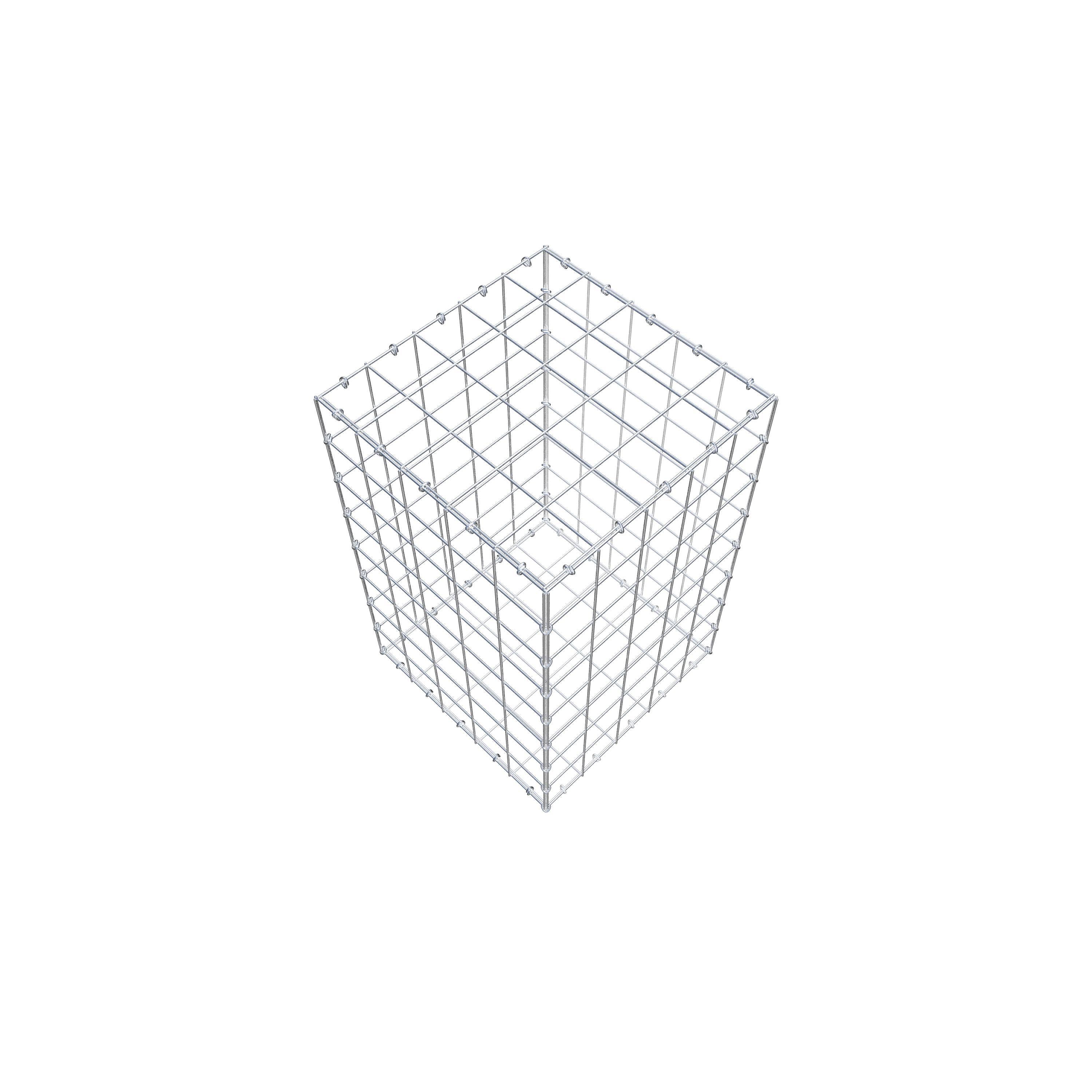 Gabião 80 cm x 50 cm x 50 cm (C x A x P), malhagem 10 cm x 10 cm, anel C