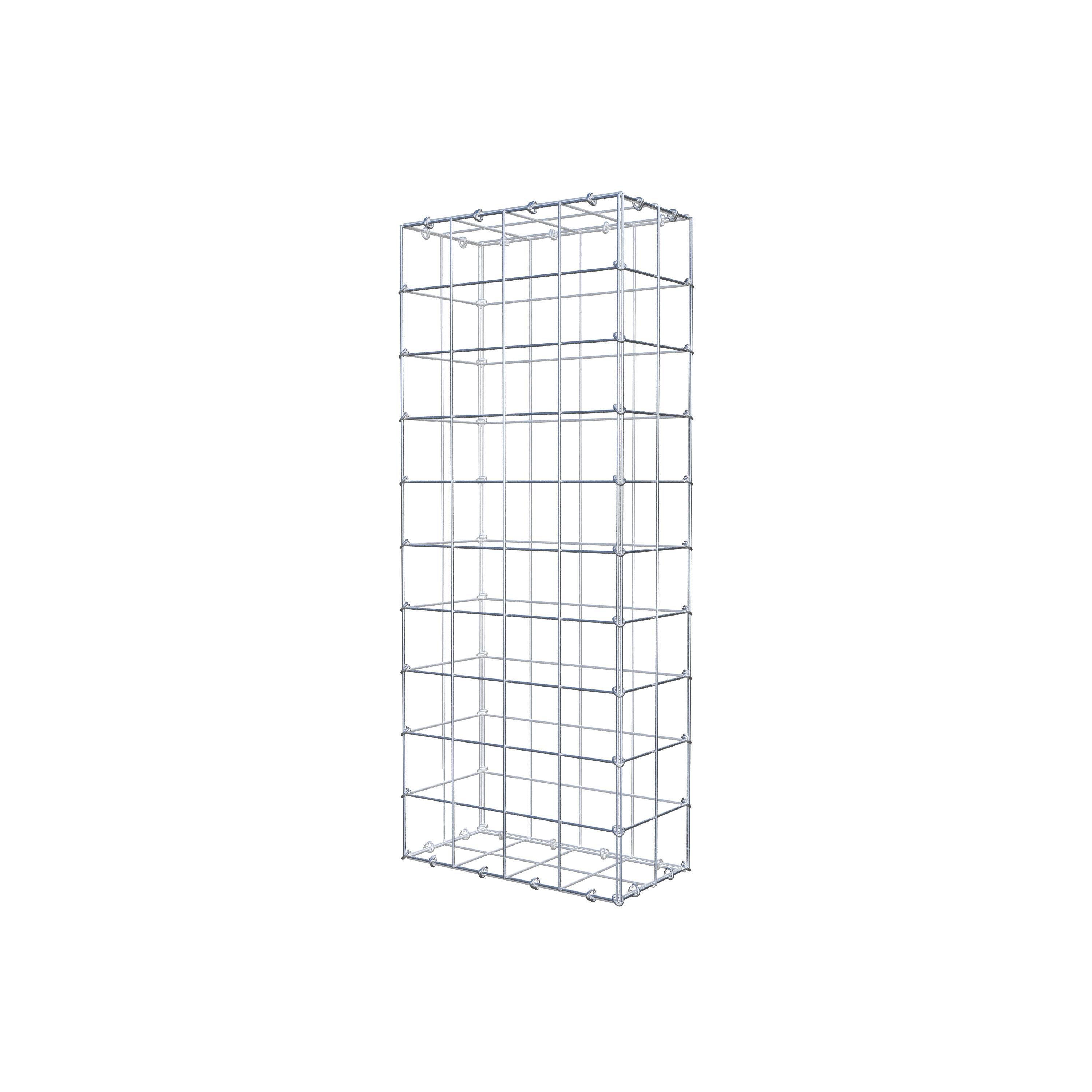Gabione 100 cm x 20 cm x 40 cm (L x H x T), Maschenweite 10 cm x 10 cm, C-Ring