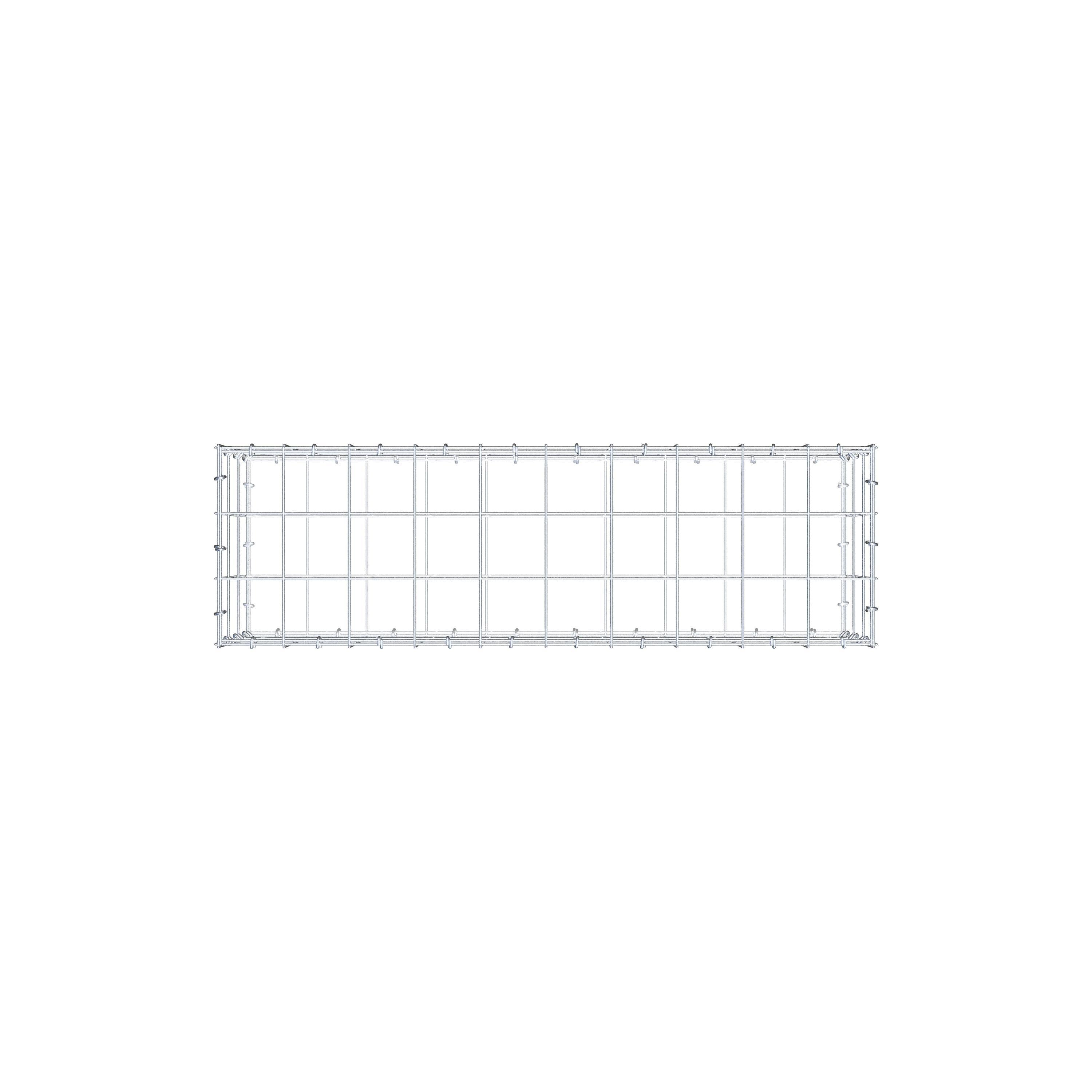 Gabião 100 cm x 30 cm x 30 cm (C x A x P), malhagem 10 cm x 10 cm, anel C