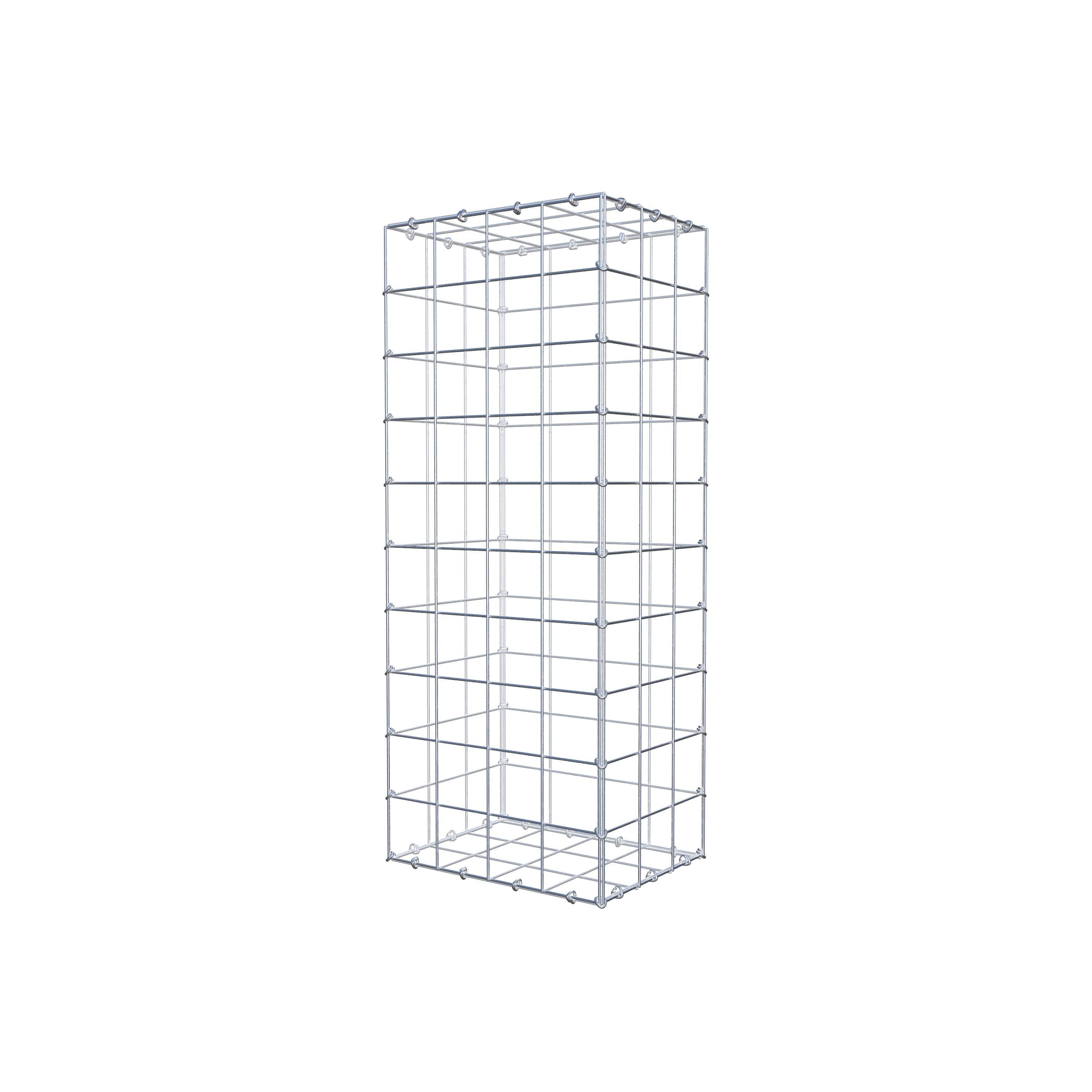 Gabion 100 cm x 30 cm x 40 cm (L x H x P), mailles 10 cm x 10 cm, anneau en C