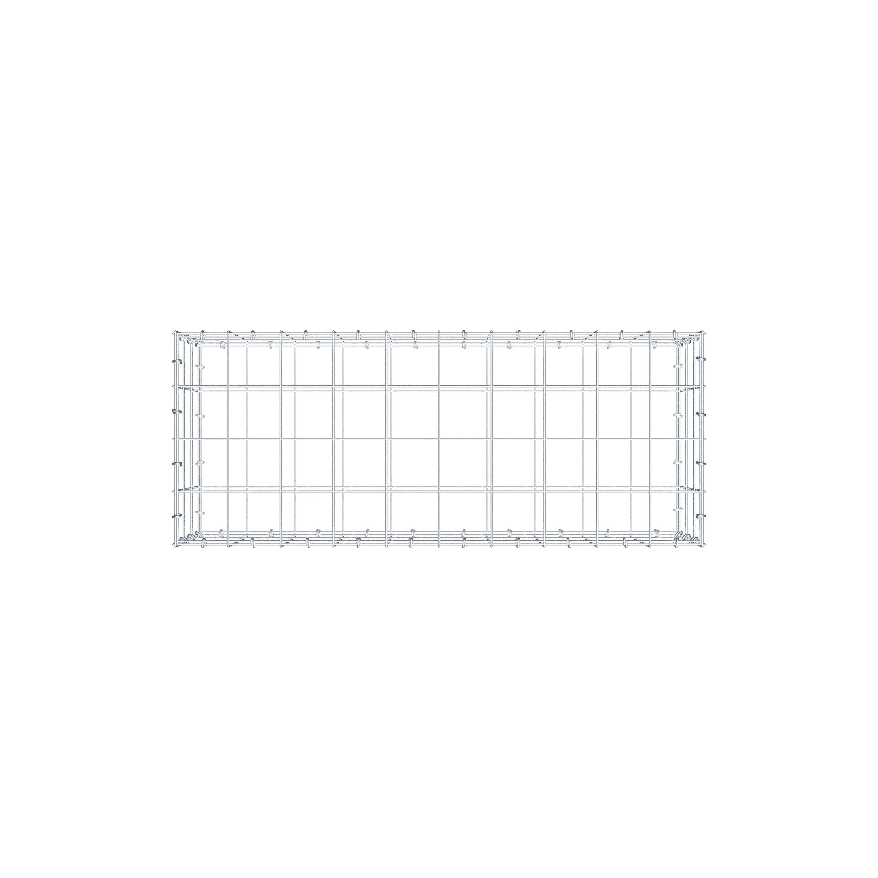 Gabion 100 cm x 30 cm x 40 cm (L x H x D), maskstorlek 10 cm x 10 cm, C-ring