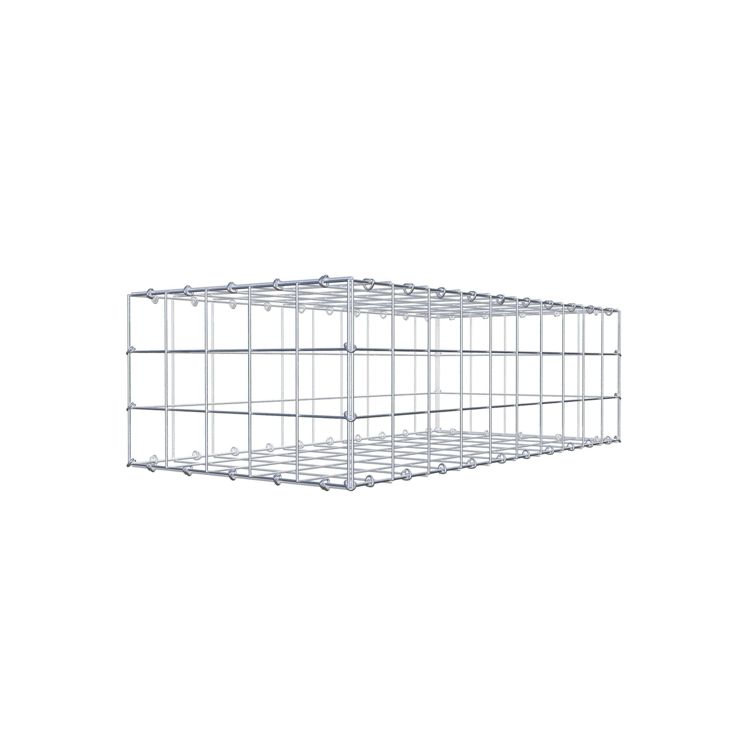 Gabião 100 cm x 30 cm x 50 cm (C x A x P), malhagem 10 cm x 10 cm, anel C