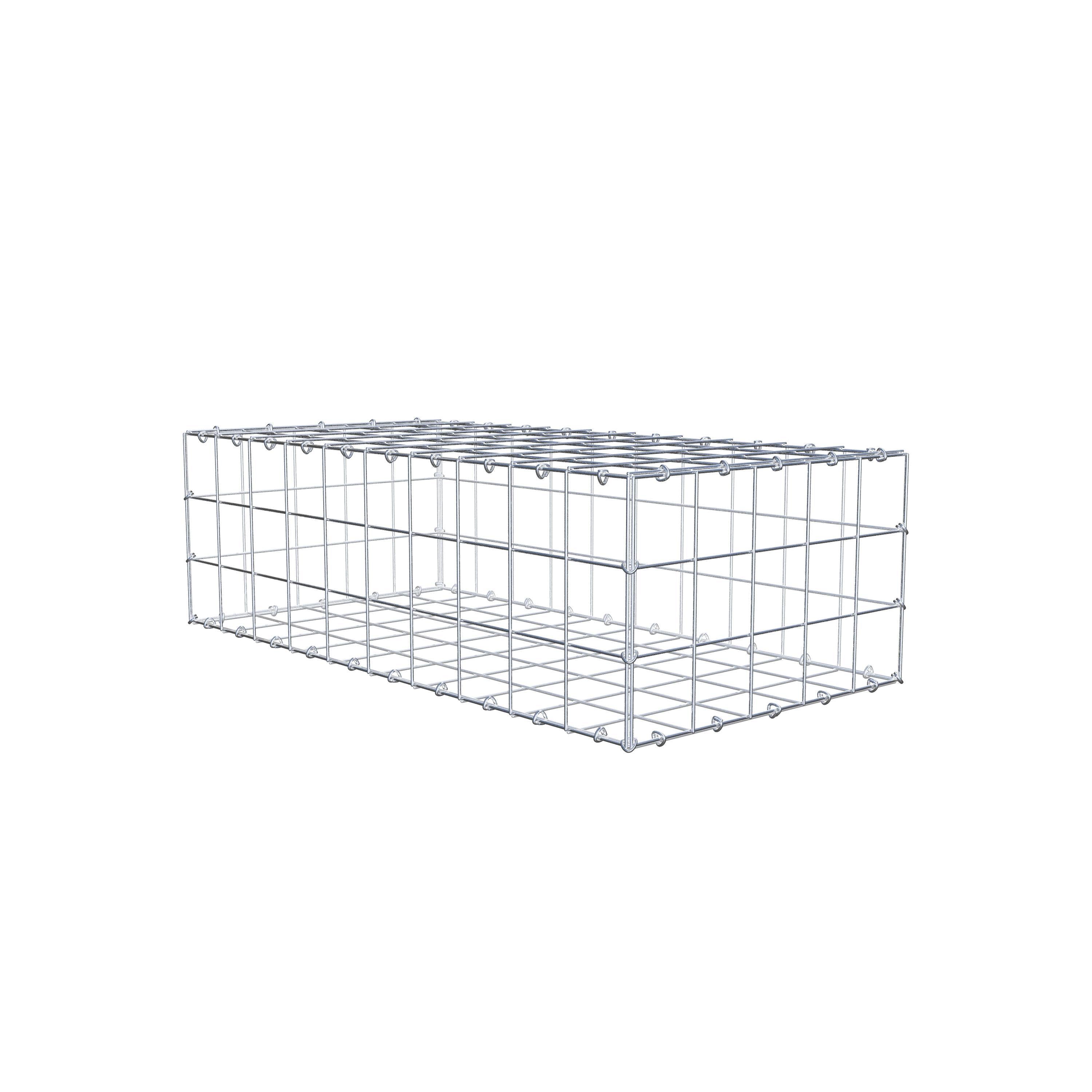 Gabião 100 cm x 30 cm x 50 cm (C x A x P), malhagem 10 cm x 10 cm, anel C