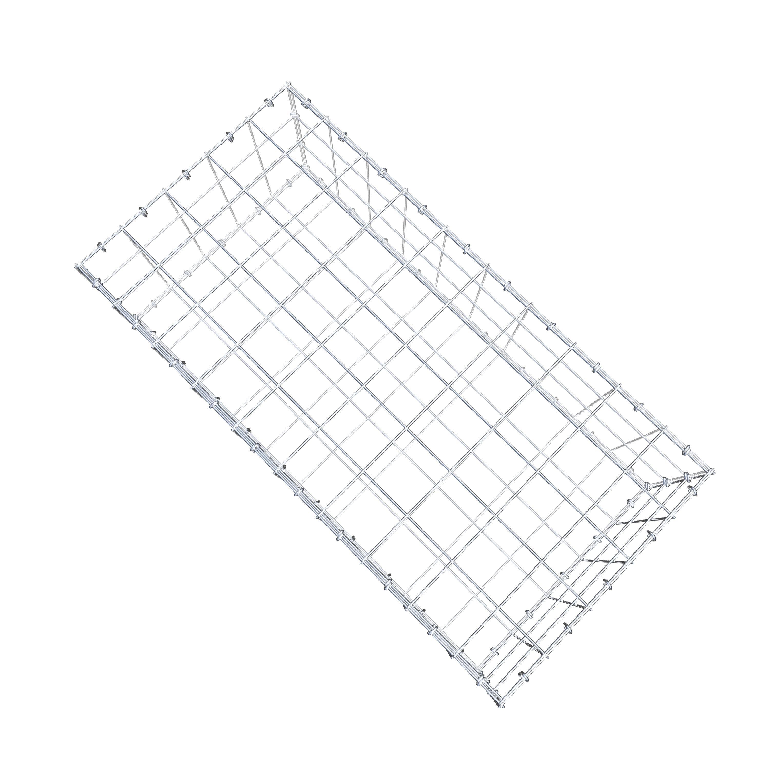 Gabião 100 cm x 30 cm x 50 cm (C x A x P), malhagem 10 cm x 10 cm, anel C