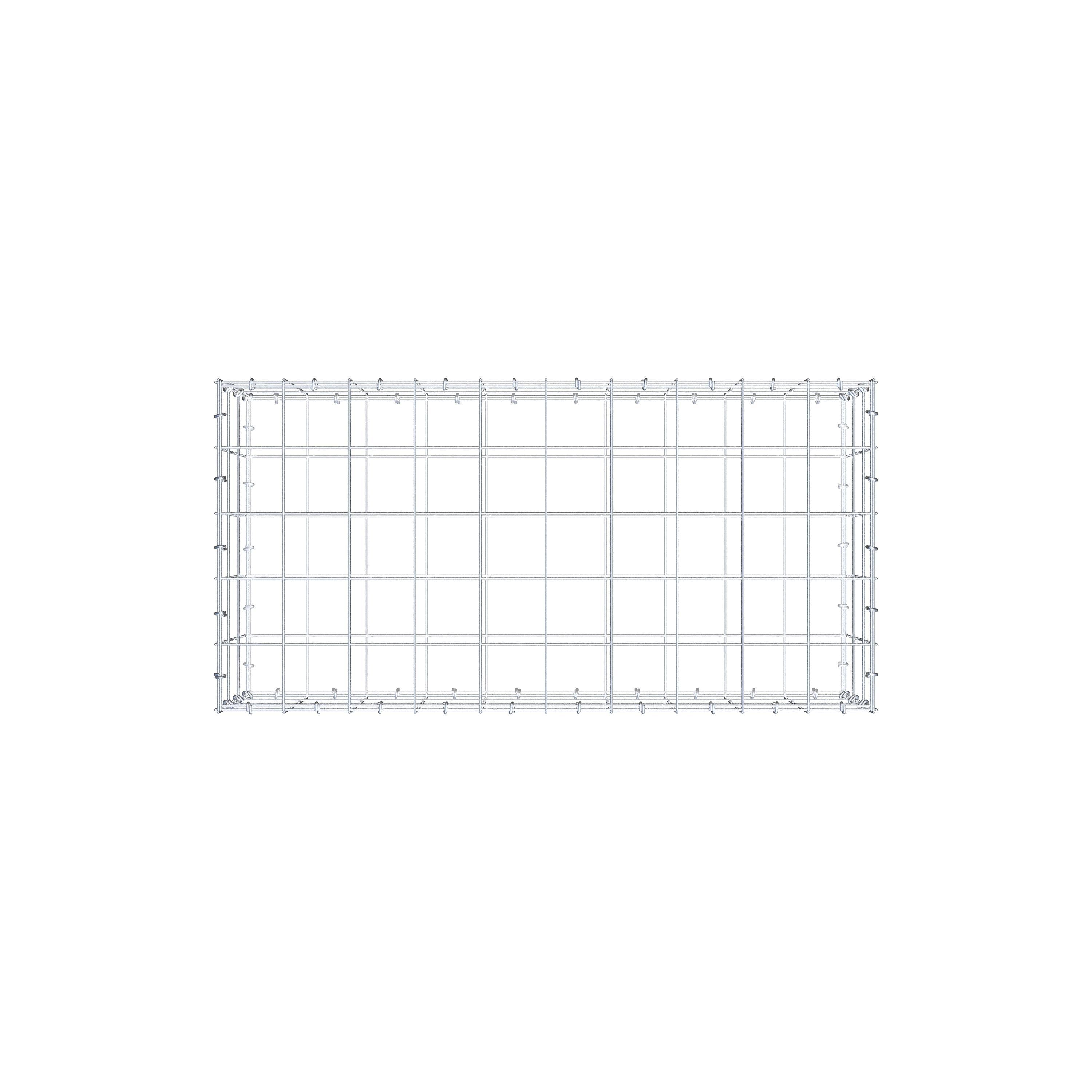 Gabião 100 cm x 30 cm x 50 cm (C x A x P), malhagem 10 cm x 10 cm, anel C